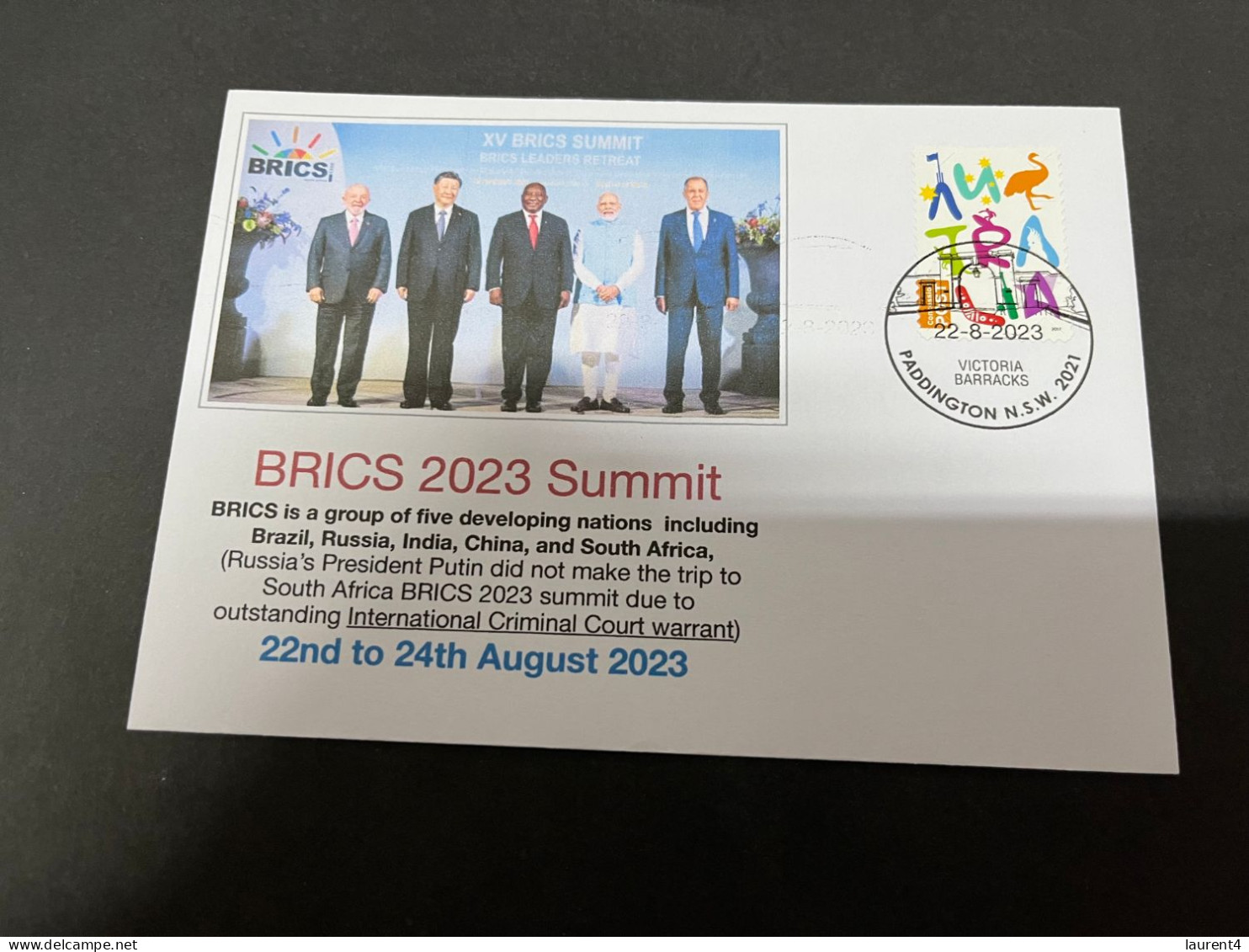 24-8-2023 (3 T 8) BRICS 2023 Summit - South Africa - Lettres & Documents