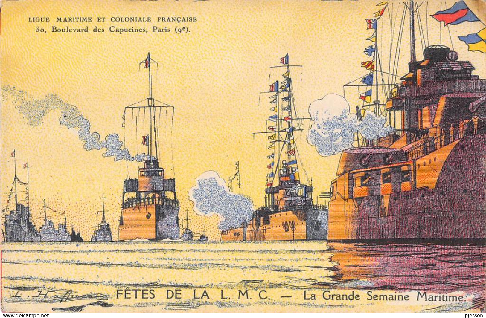 ILLUSTRATEUR - HAFFNER - FETES DE LA LIGUE MARITIME ET COLONIALE - LA GRANDE SEMAINE MARITIME - Haffner