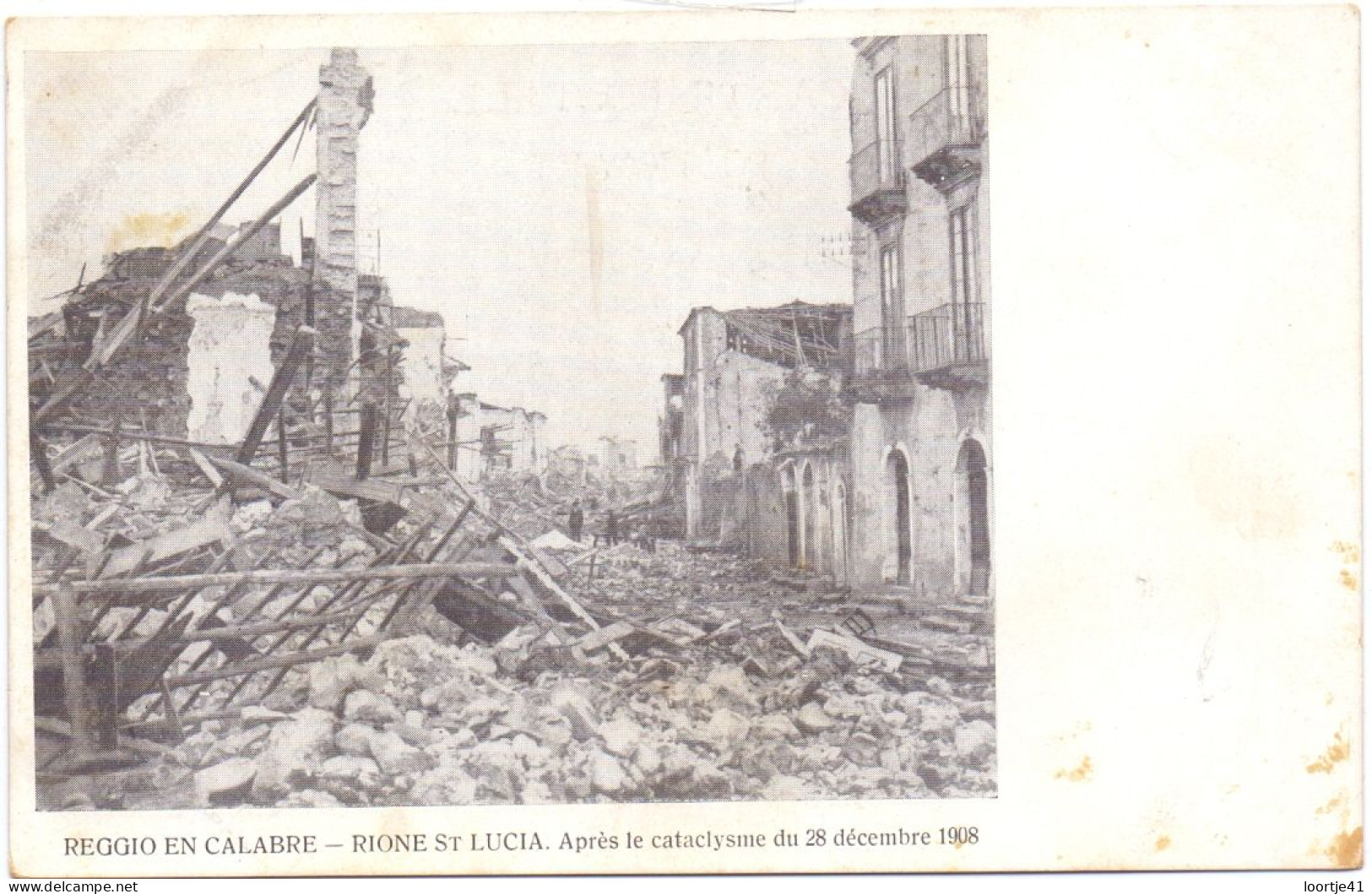 PK - Catastrofe Catastrophe - Reggio En Calabre - Rione St Luca - Après Le Catalysme 1908 - Katastrophen