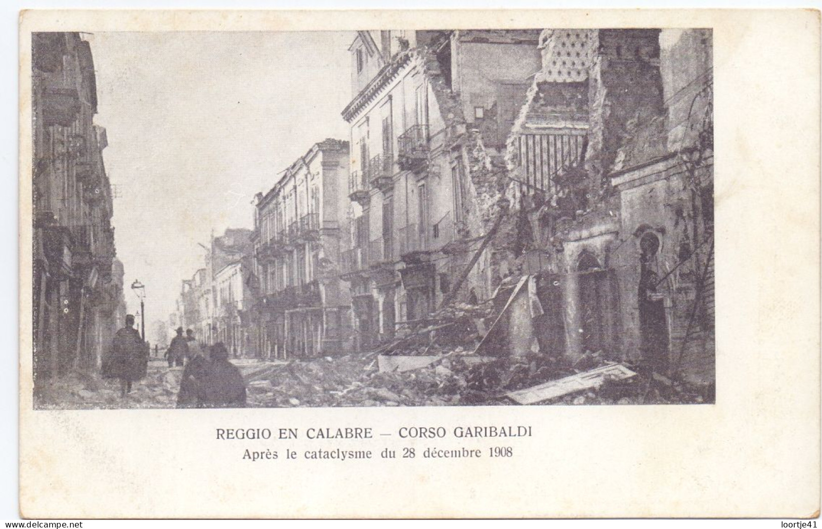 PK - Catastrofe Catastrophe - Reggio En Calabre - Corso Garibaldi - Après Le Catalysme 1908 - Katastrophen