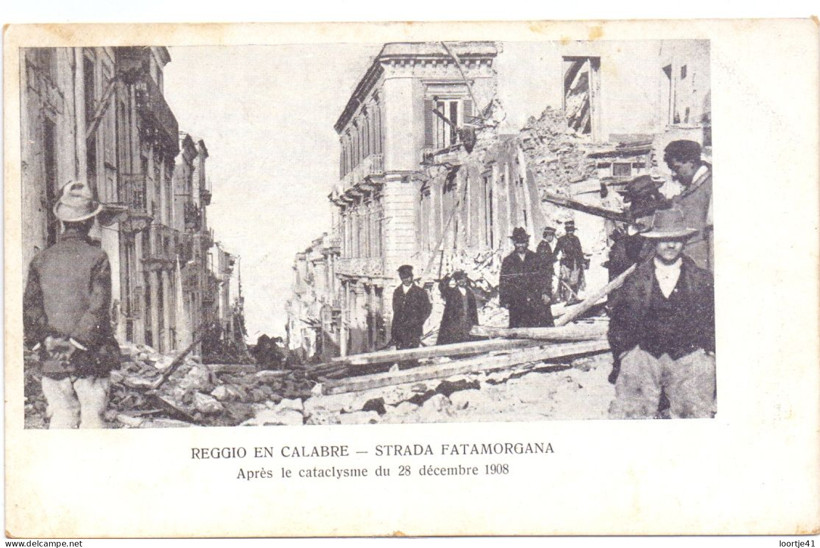 PK - Catastrofe Catastrophe - Reggio En Calabre - Strada Fatamorgana - Après Le Catalysme 1908 - Katastrophen