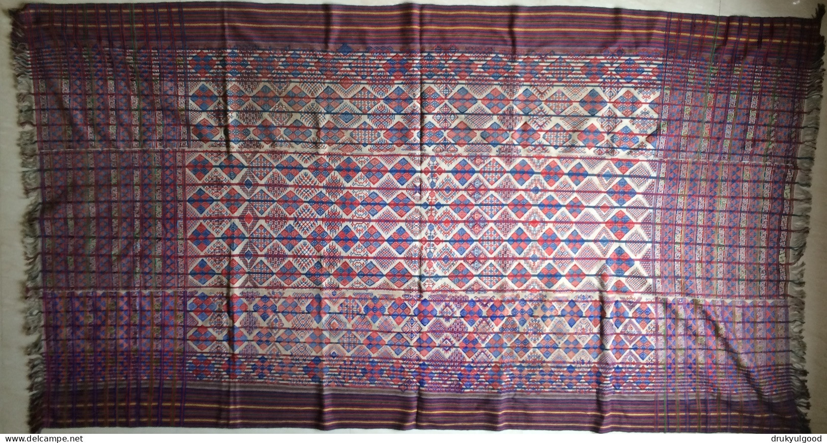 BHUTAN Hand Woven Kira Women's Attire Antique Pre 1920 - Tapijten