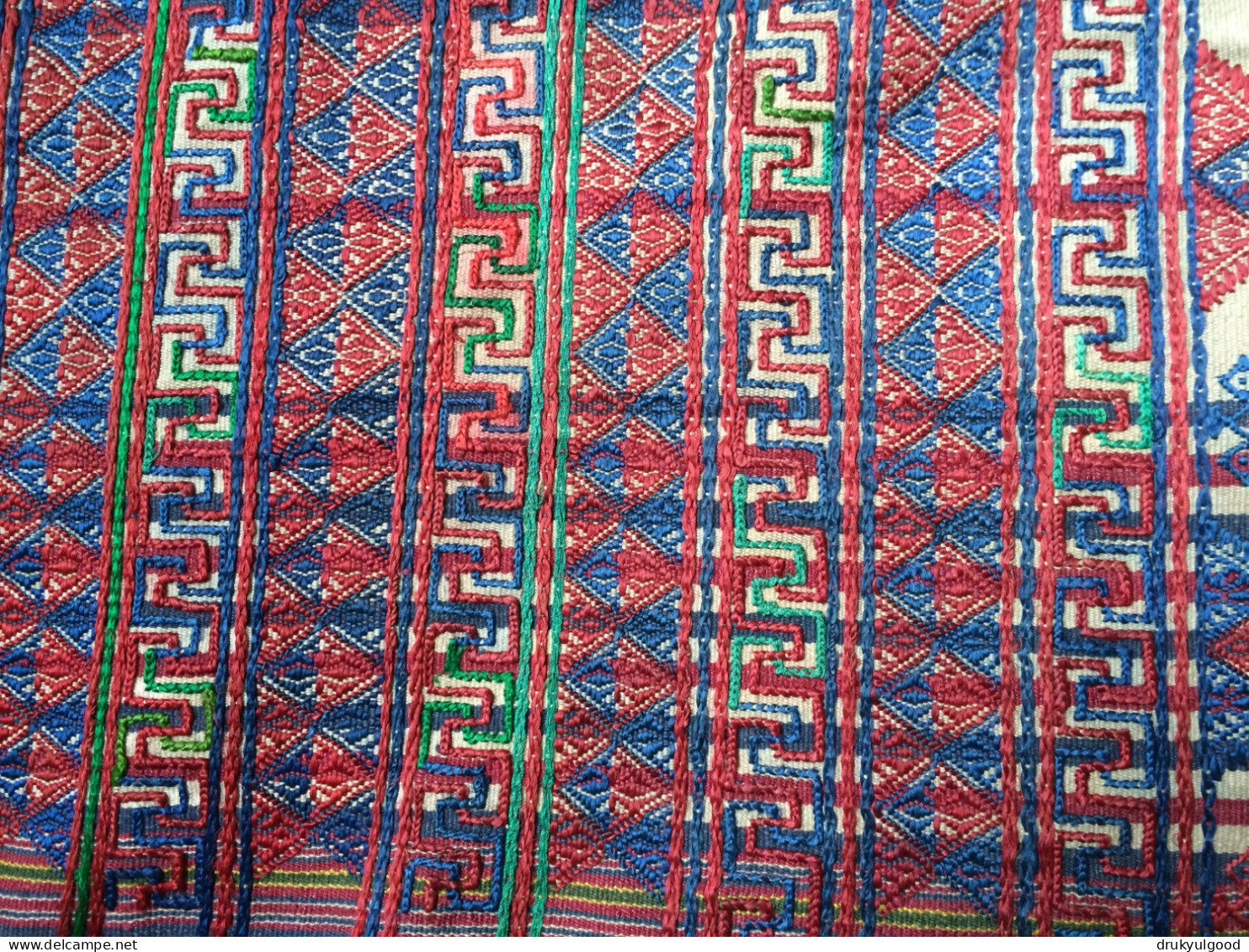 BHUTAN Hand Woven Kira Women's Attire Antique Pre 1920 - Teppiche & Wandteppiche