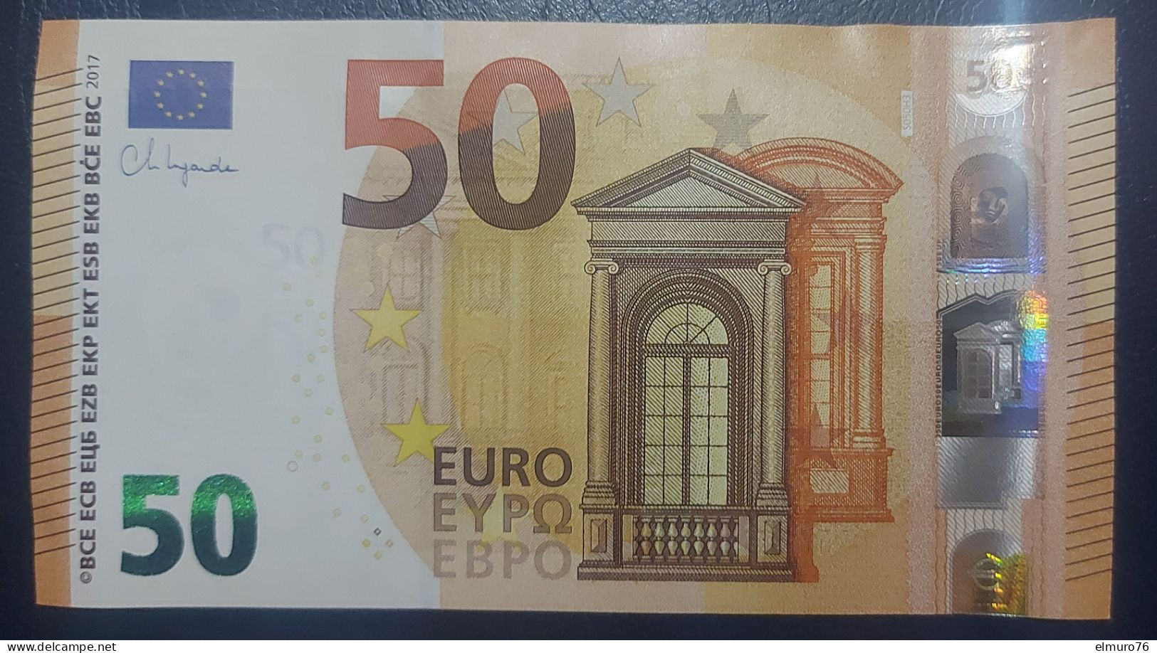 50 EURO S050H3 Italy NEW Serie SH Ch 00 Lagarde Perfect UNC - 50 Euro