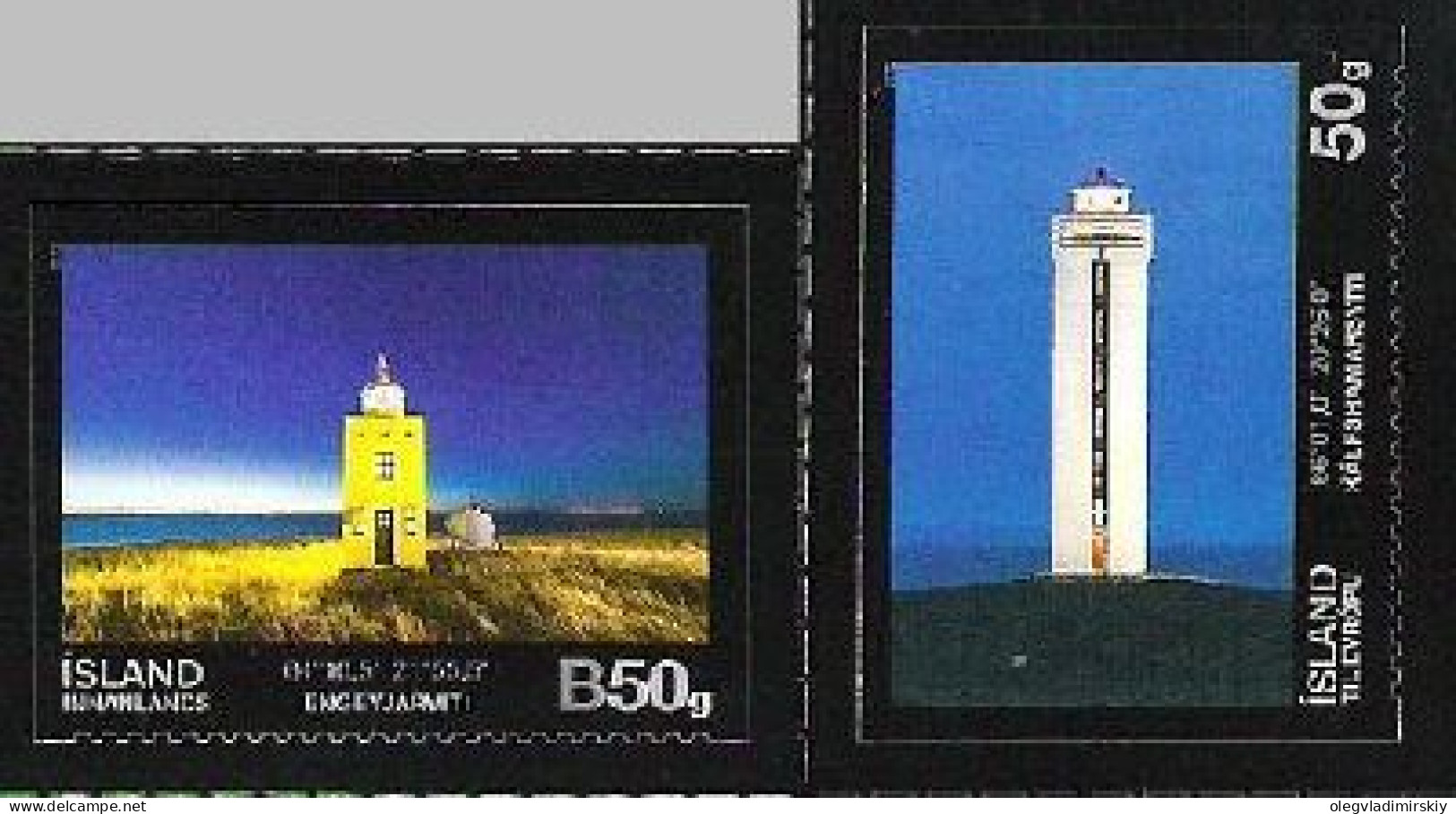 Iceland Island Istande 2012 Lighthouses Set Of 2 Stamps Mint - Nuevos