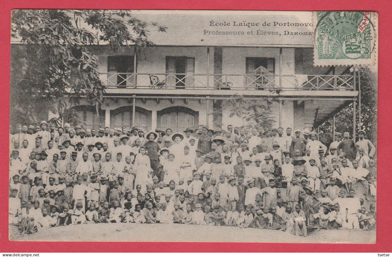Benin / Dahomey - Porto-Novo  - Ecole Laïque - Professeurs Et Eléves - 1907 ( Voir Verso ) - Benin