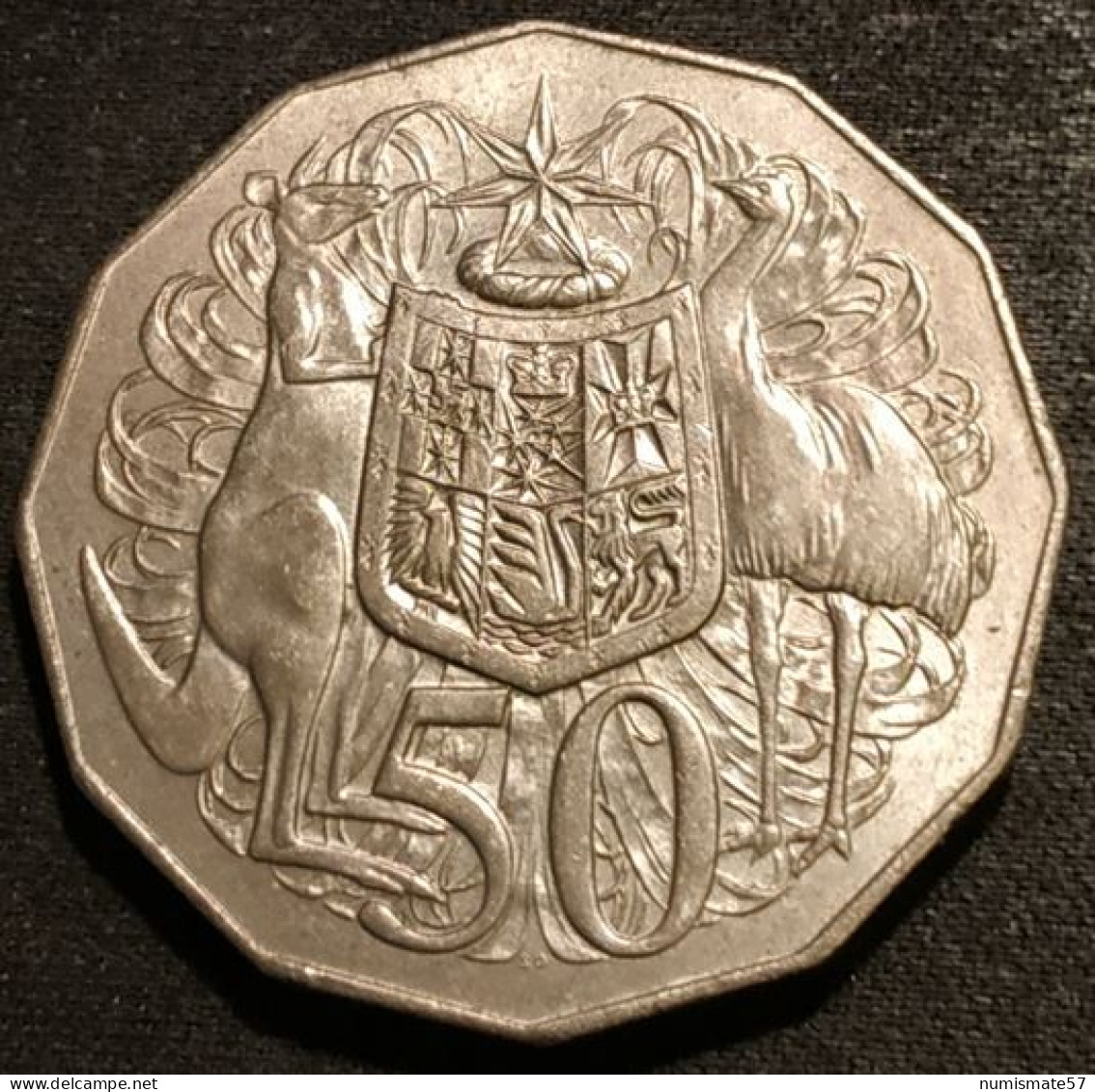 AUSTRALIE - AUSTRALIA - 50 CENTS 1978 - Elizabeth II - 2ème Effigie - Type Dodécagonal - KM 68 - ( Kangourou - Emeu ) - 50 Cents