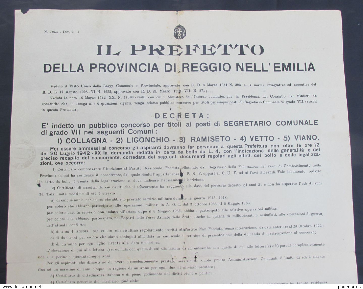 2a GUERRA ITALIA WW2  ITALY Year 1942. MANIFESTO POSTER, OCCUPAZIONE DI SEBENICO ŠIBENIK CROATIA, D 56 X 38.5 Cm - Guerra 1939-45