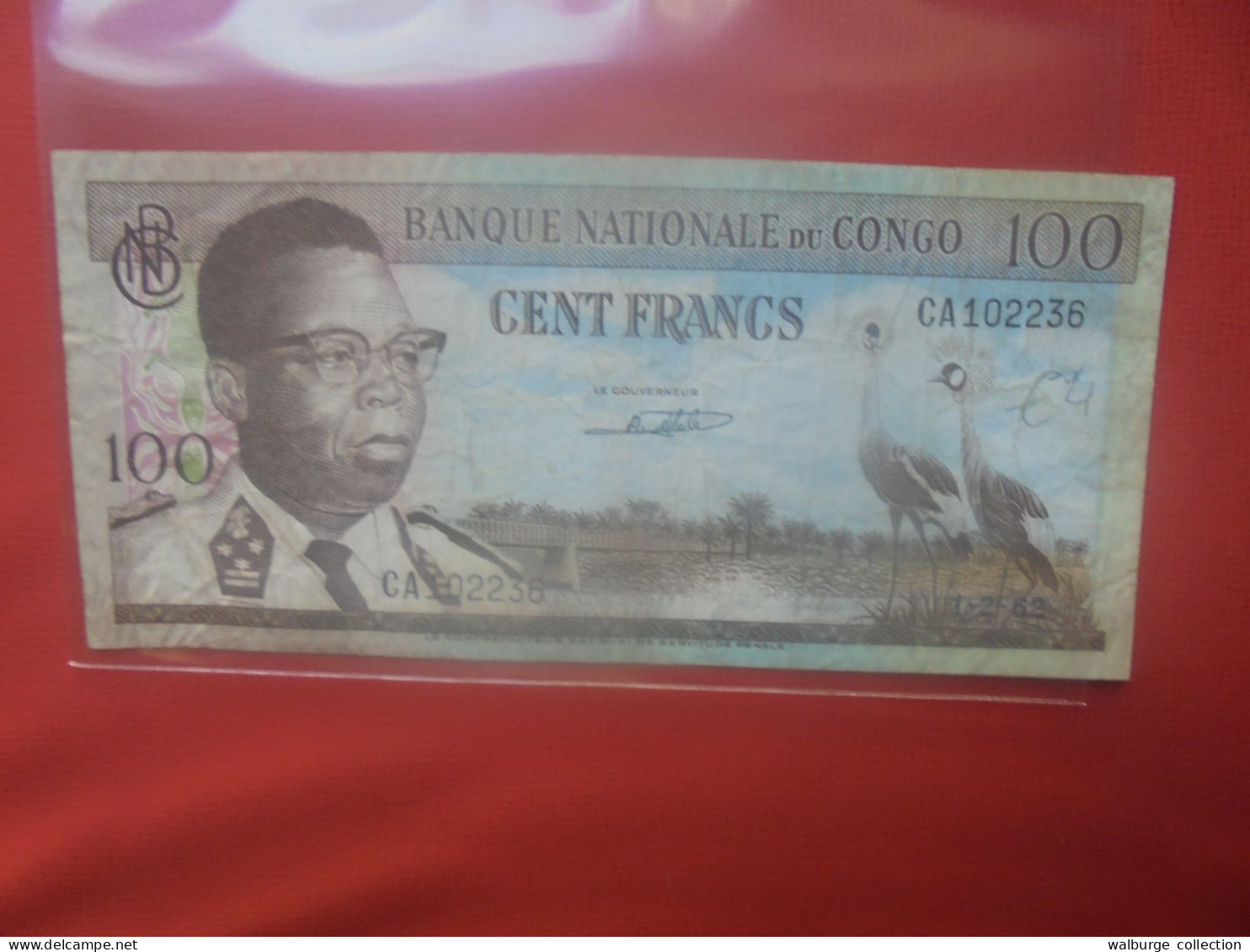 CONGO 100 FRANCS 1962 Circuler (B.30) - République Démocratique Du Congo & Zaïre