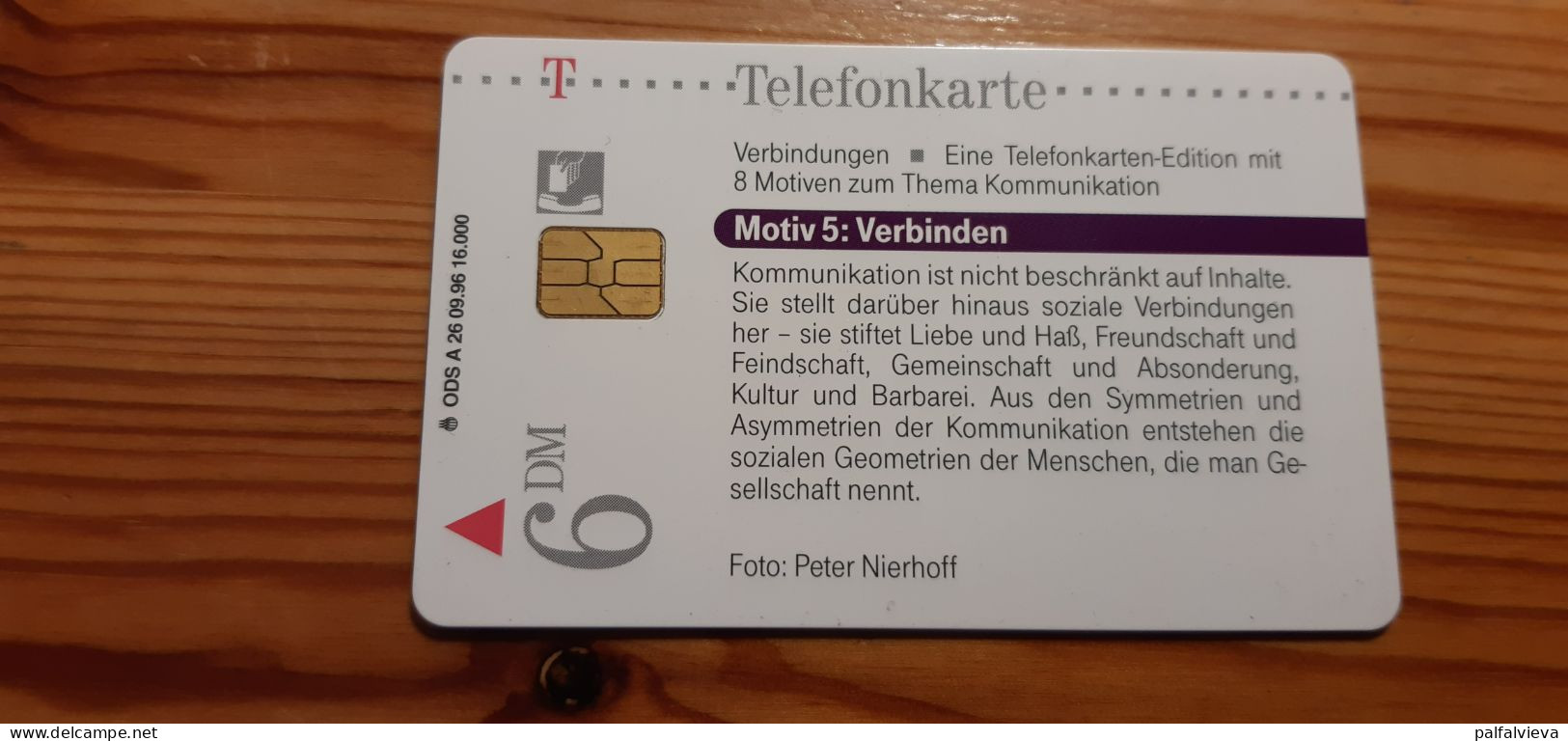 Phonecard Germany A 26 09.96. Verbinden 16.000 Ex - A + AD-Reeks :  Advertenties Van D. Telekom AG