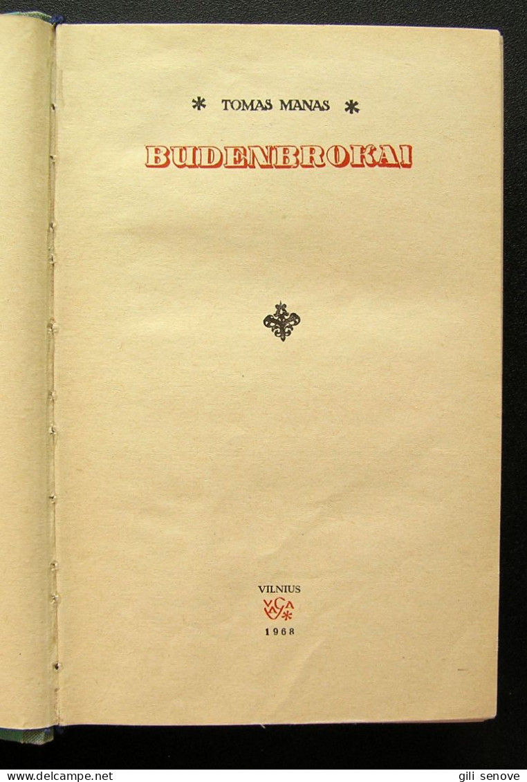 Lithuanian Book / Budenbrokai T.Manas 1968 - Novelas