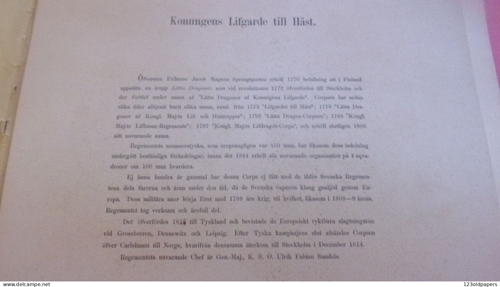 1861 Fritz Von Dardel Uniformes Svenska Och Norska Arméerna Samt Flottorna I Deras Nuvarande Uniformering  6 GRAVURES CO - Langues Scandinaves