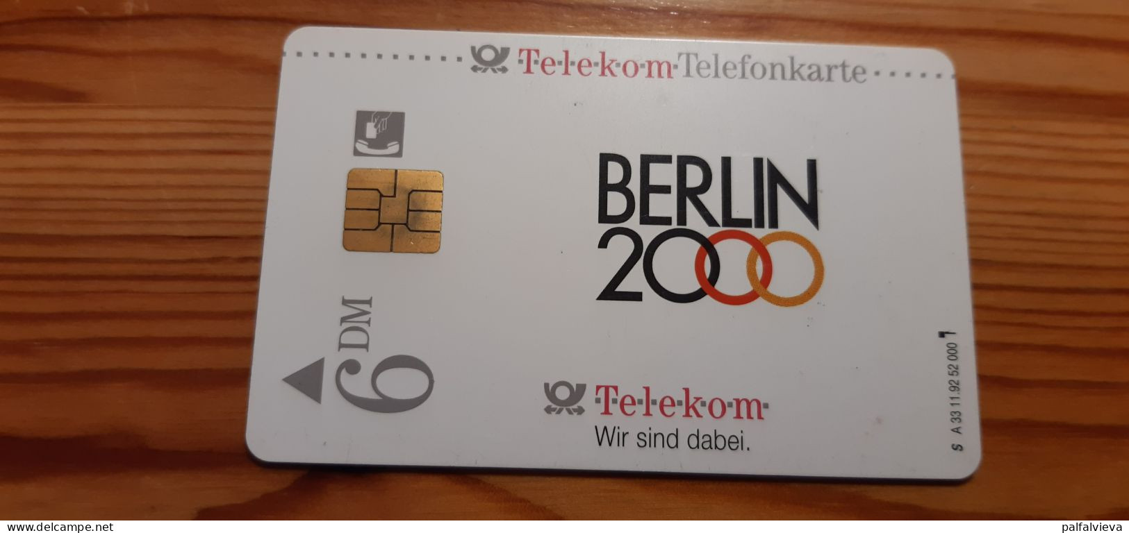Phonecard Germany A 33 11.92. Berlin 2000 52.000 Ex - A + AD-Reeks :  Advertenties Van D. Telekom AG
