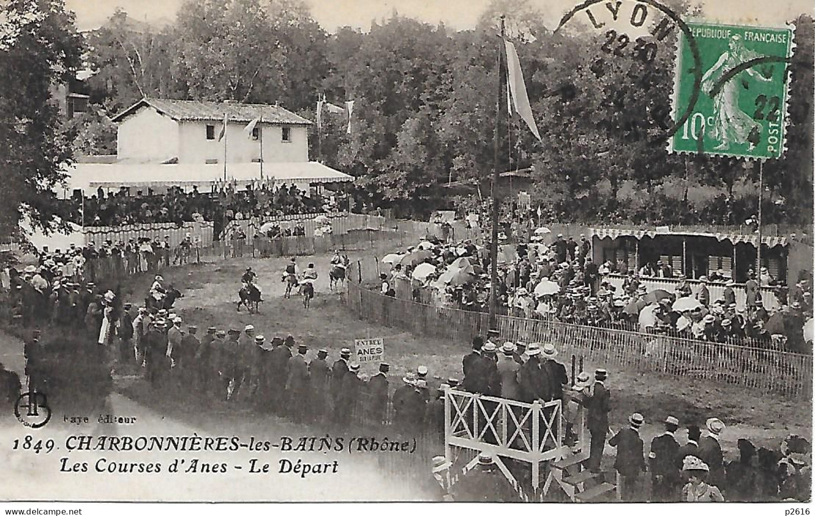 CHARBONNIERES- LES- BAINS -  1924 -  LES COURSES D ANES - LE DEPART - Charbonniere Les Bains