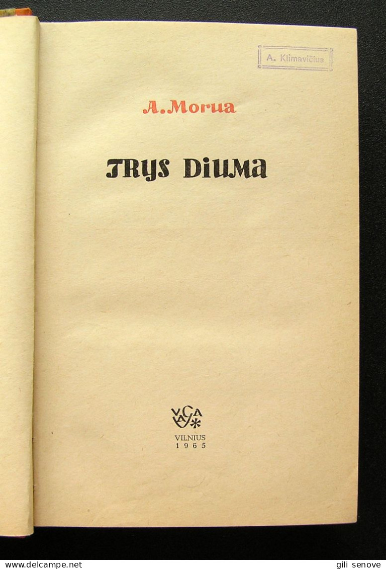 Lithuanian Book / Trys Diuma 1965 - Romanzi