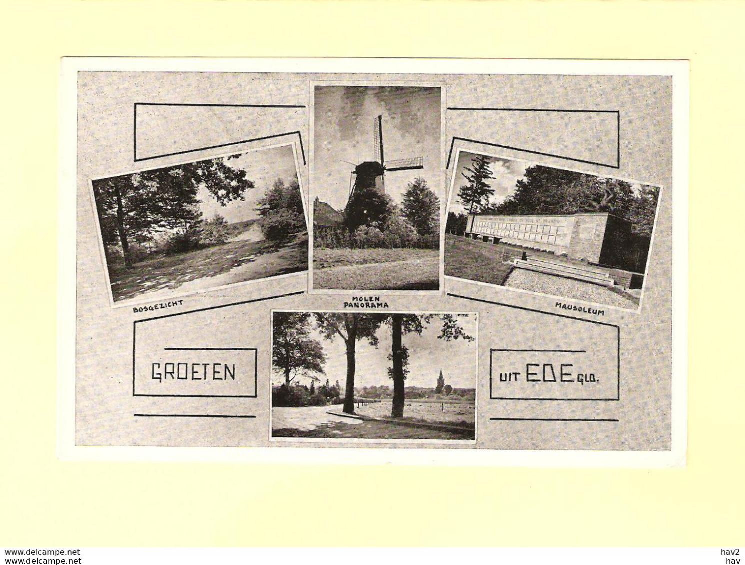 Ede 4-luik Met Molen 1954 RY32604 - Ede