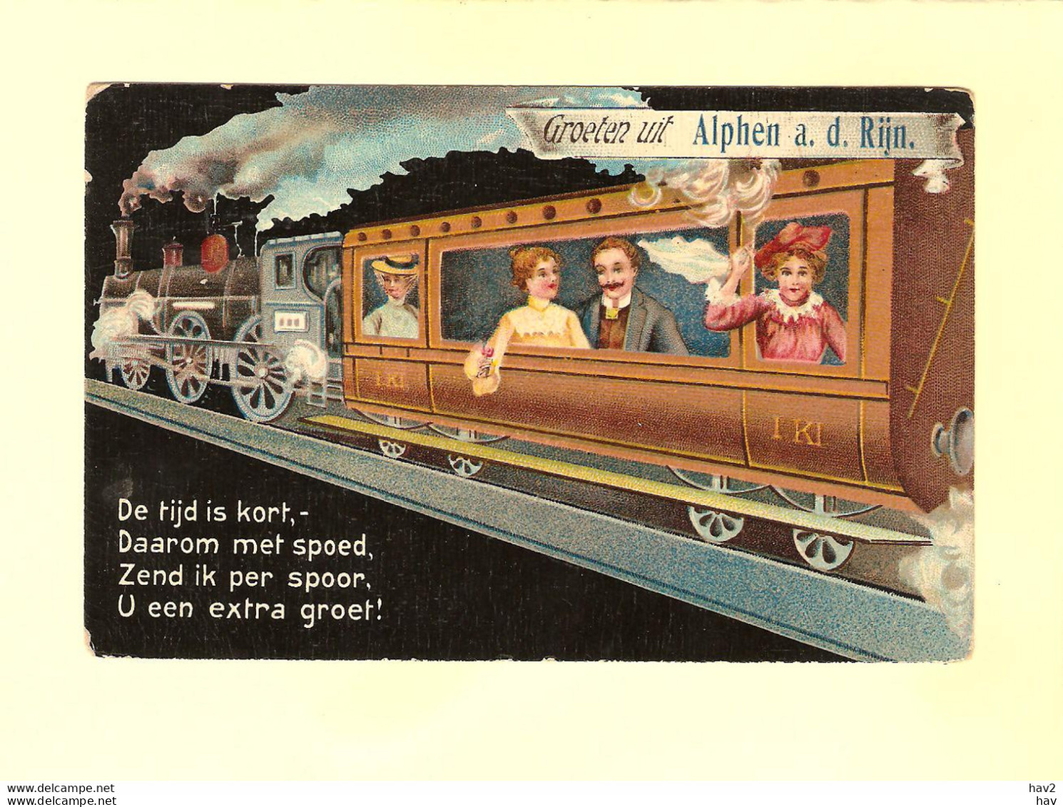 Alphen A/d Rijn Fantasie Trein Gedicht 1910 RY33168 - Alphen A/d Rijn