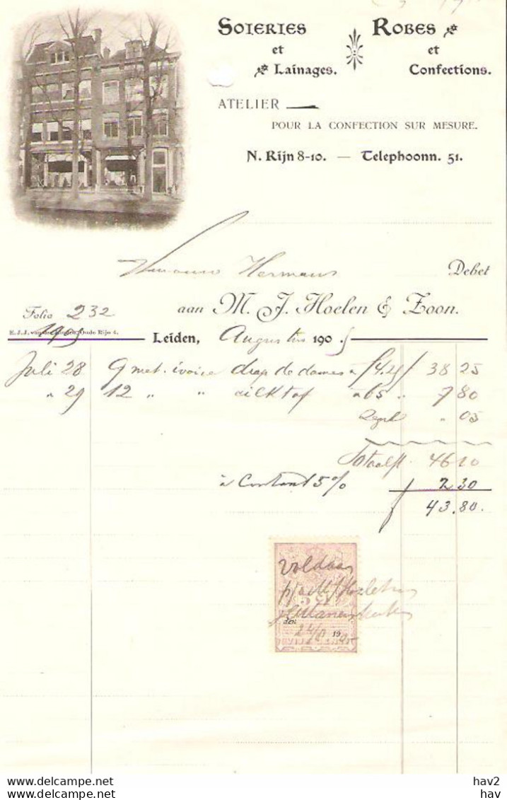 Leiden Nota 1905 M.J. Hoelen En Zn KE3303 - Paesi Bassi