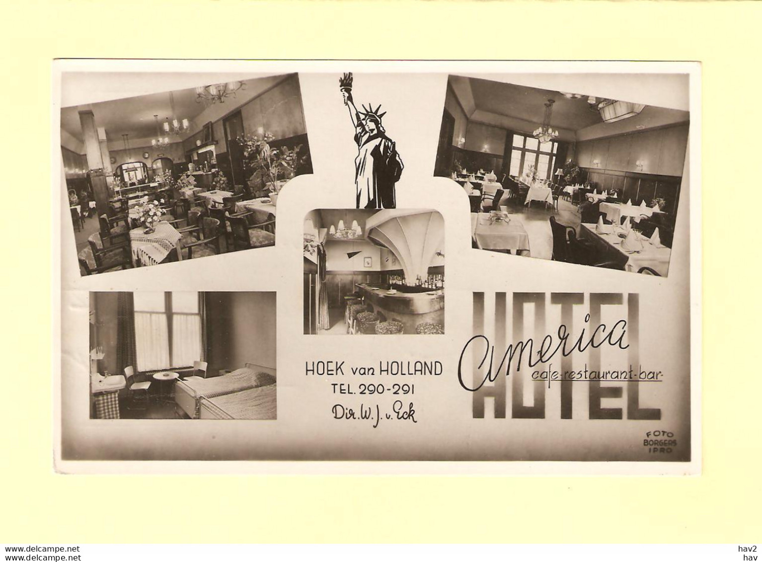 Hoek Van Holland 4-Luik Hotel America 1949 RY32926 - Hoek Van Holland