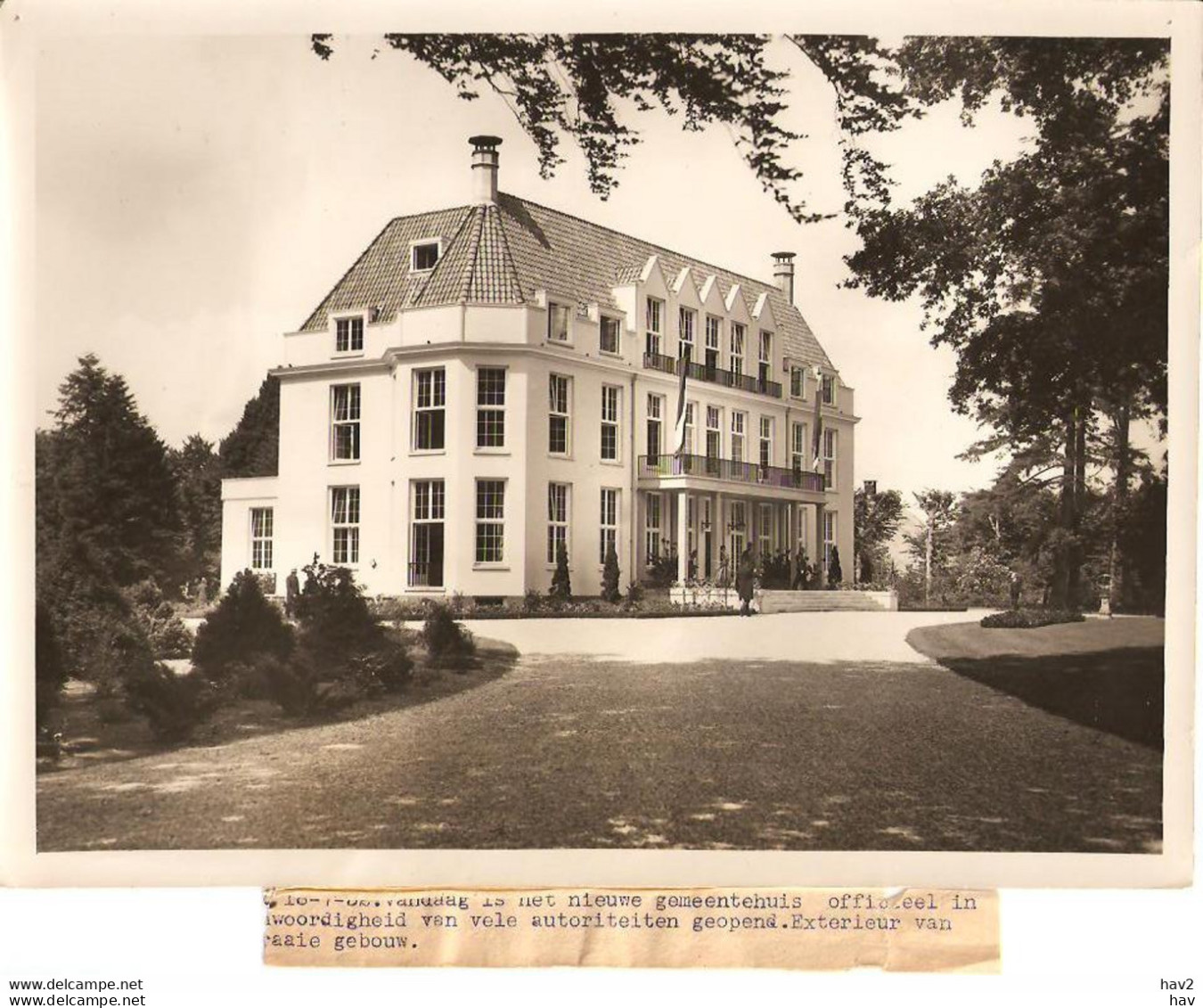 Bilthoven Persfoto Nieuwe Gemeentehuis 1932  KE3075 - Bilthoven