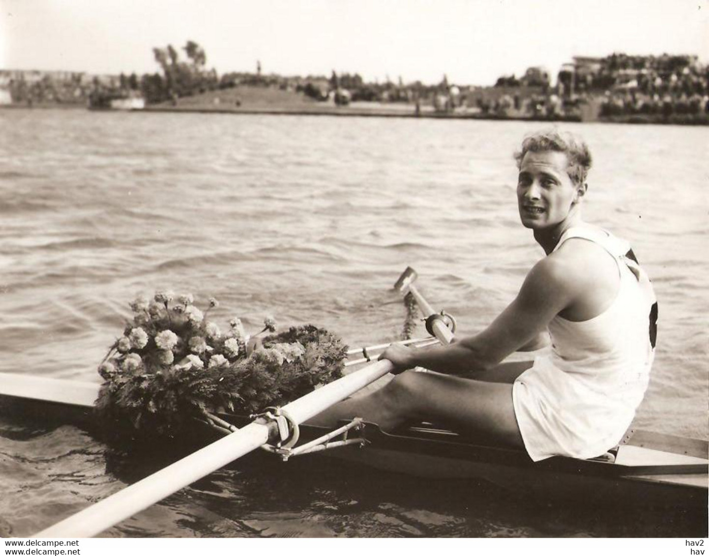 Persfoto Roeien Skiff Amsterdam Ca.1954 KE3013 - Roeisport