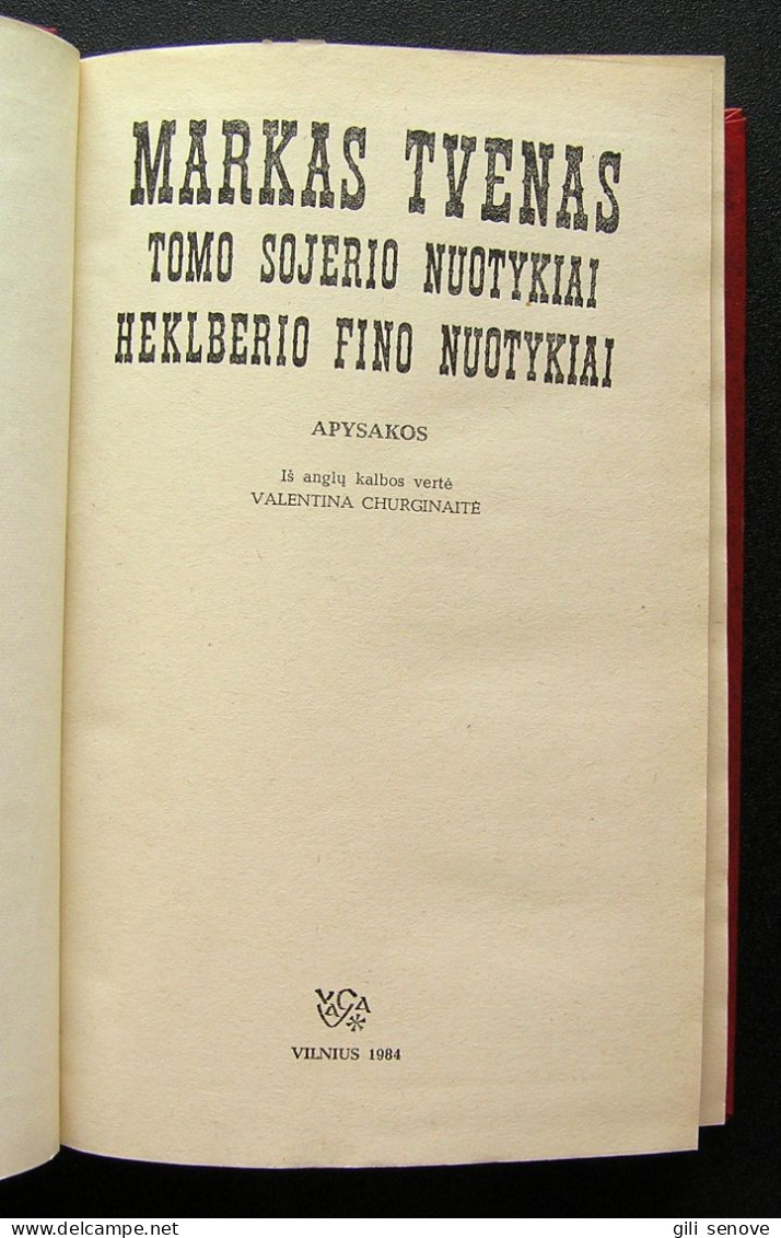 Lithuanian Book / Tomo Sojerio Nuotykiai. Heklberio Fino Nuotykiai 1984 - Romanzi