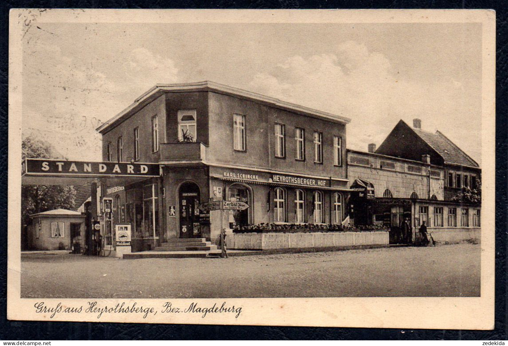 F5627 - Heyrothsberge - Gaststätte Laden Tankstelle - Foto Griesau - Gommern