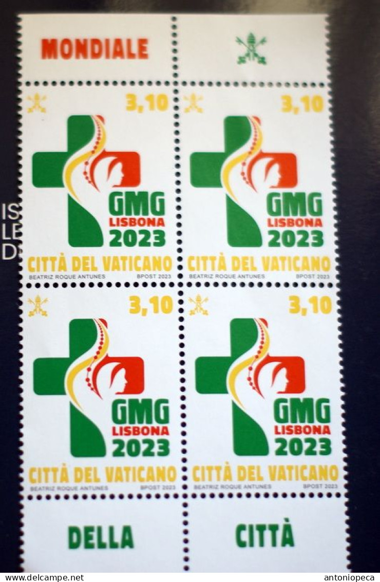 VATICAN 2023, XXXVII GIORNATA MONDIALE GIOVENTU', LISBONA BLOCK  MNH** - Lettres & Documents