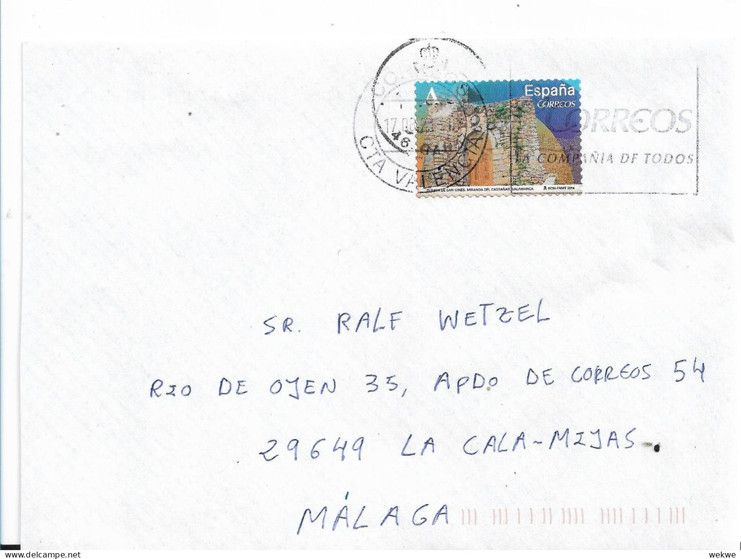 SPANIEN 387 / SALAMANCA - Burgtor  2023 - Storia Postale