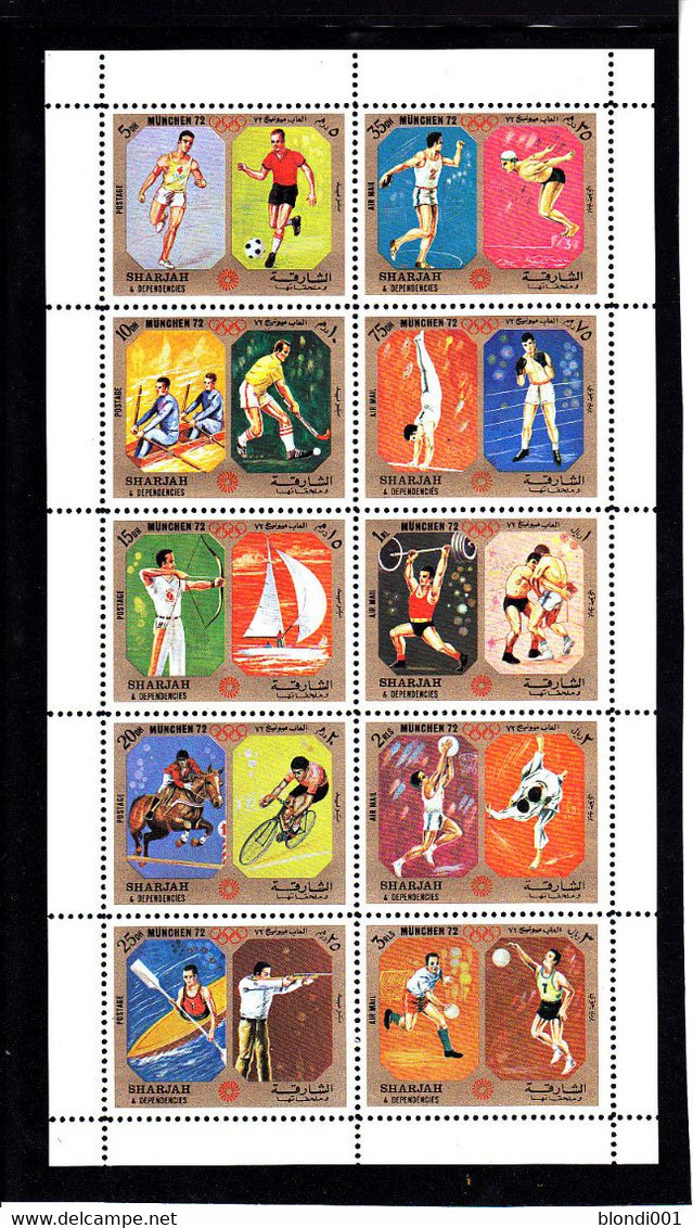 Judo - Olympics 1972 - SHARJAH - Sheet Perf. MNH - Judo