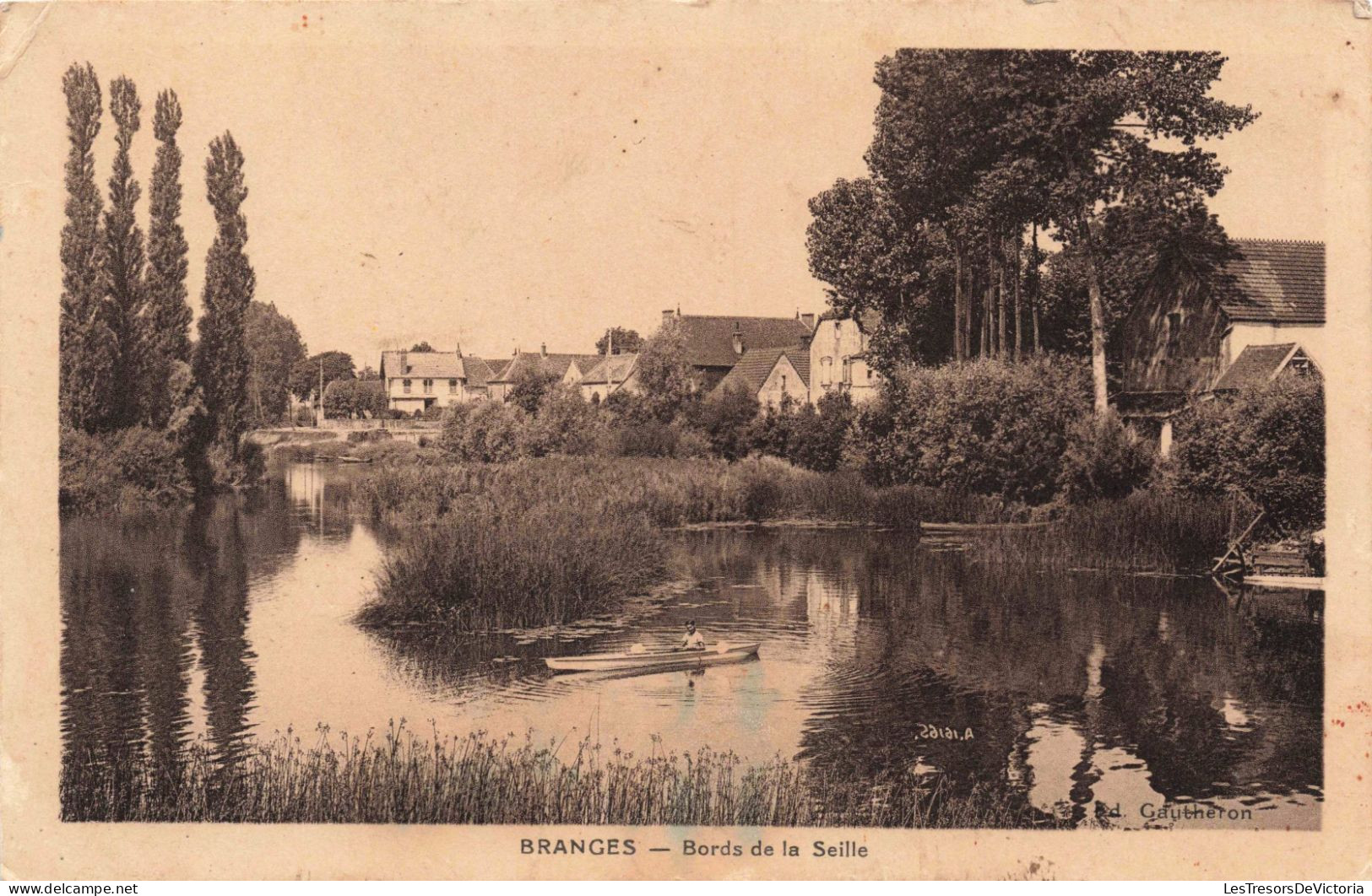 FRANCE - Branges - Bords De La Seille - Etang - Barque - Carte Postale Ancienne - Louhans