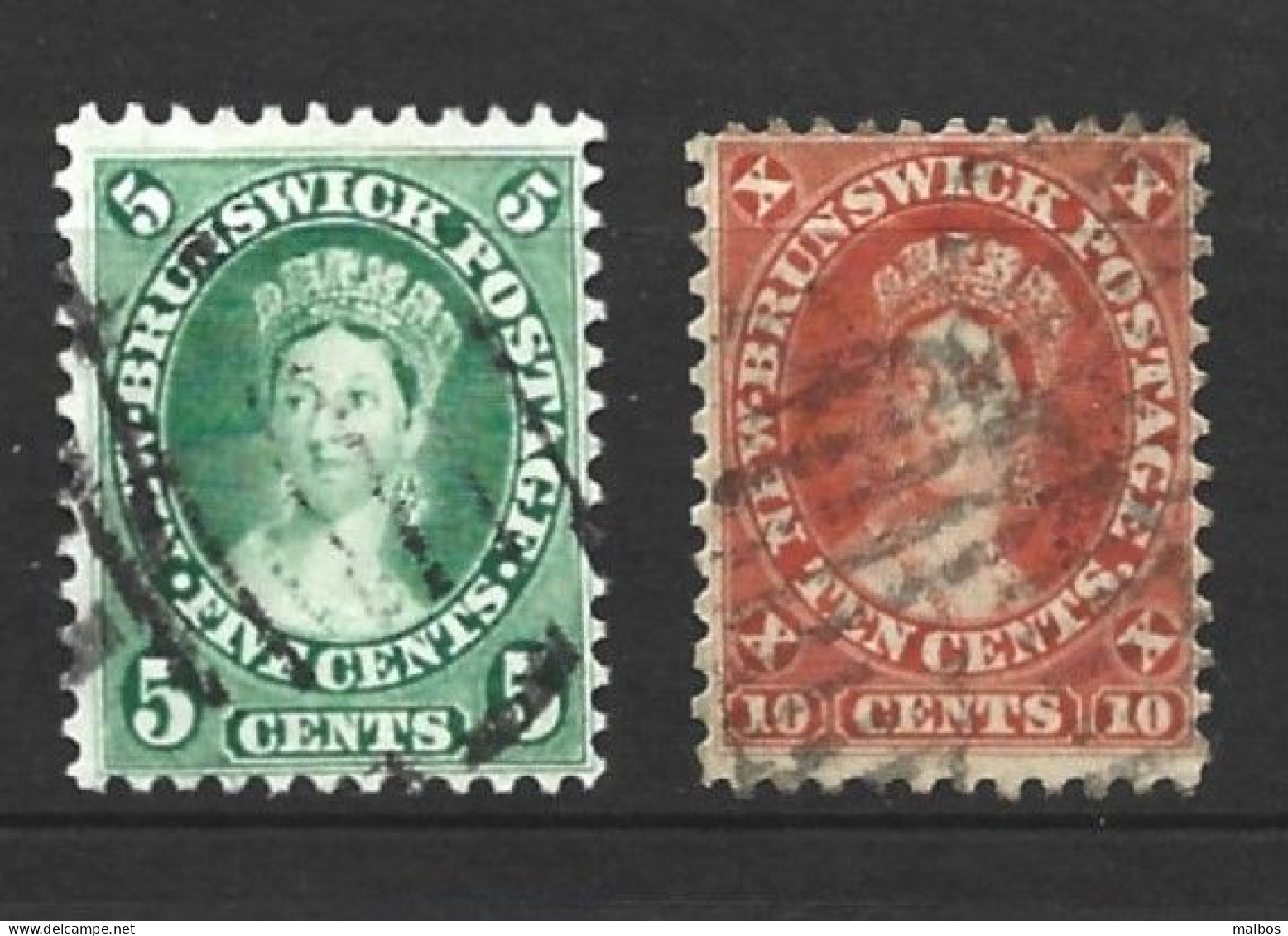 CANADA - New Brunswick  1860 - (o)    S&G 14 + 17 - Usados