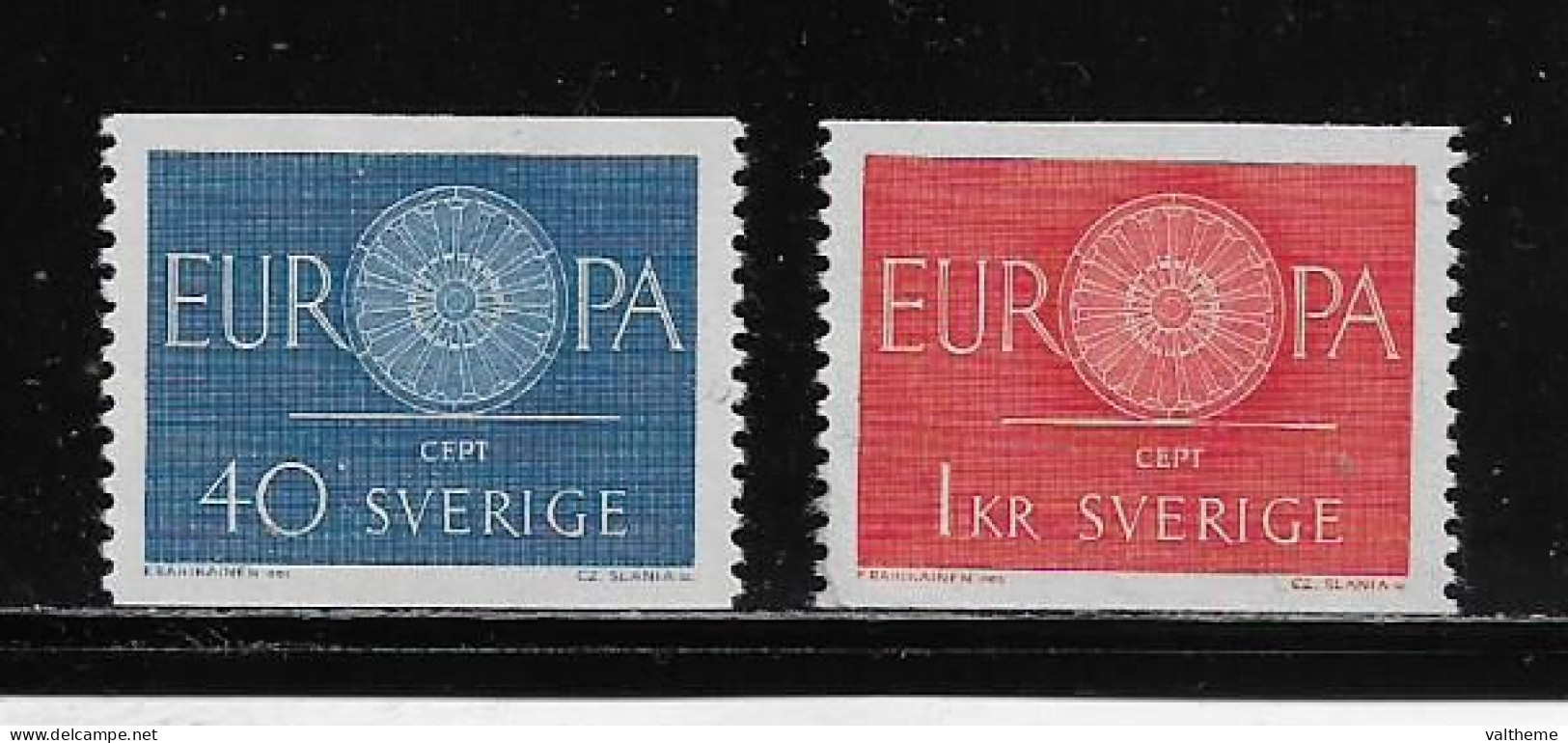 SUEDE   ( EUSU - 1597 )   1960  N° YVERT ET TELLIER  N°  454/455  N** - Unused Stamps
