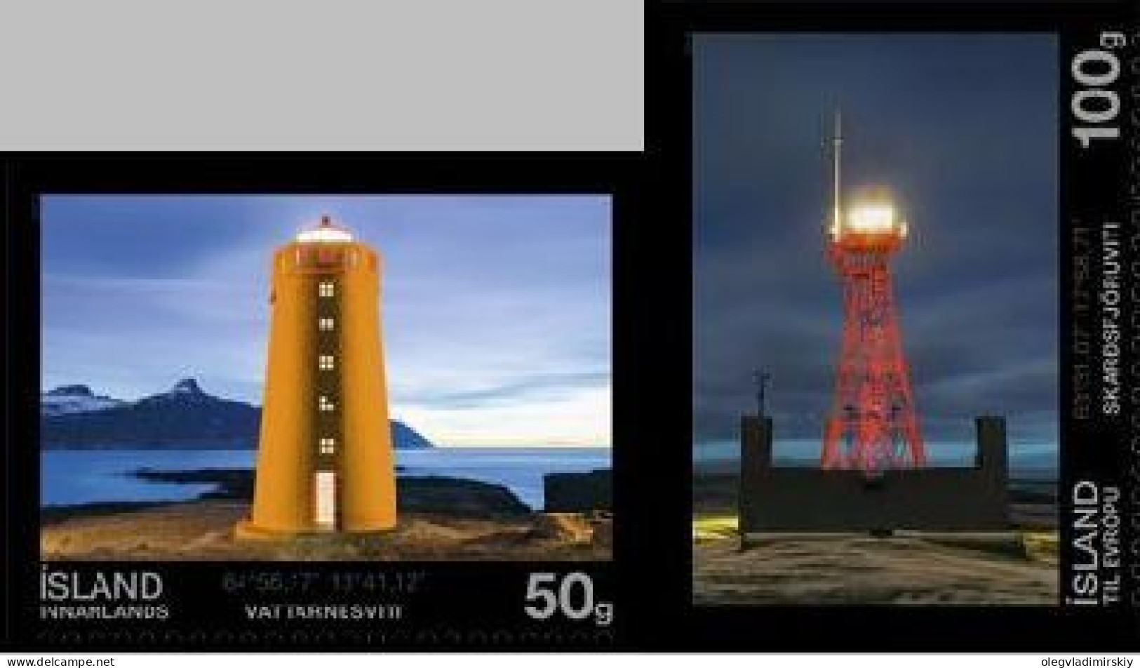 Iceland Island Istande 2013 Lighthouses Set Of 2 Stamps Mint - Nuevos