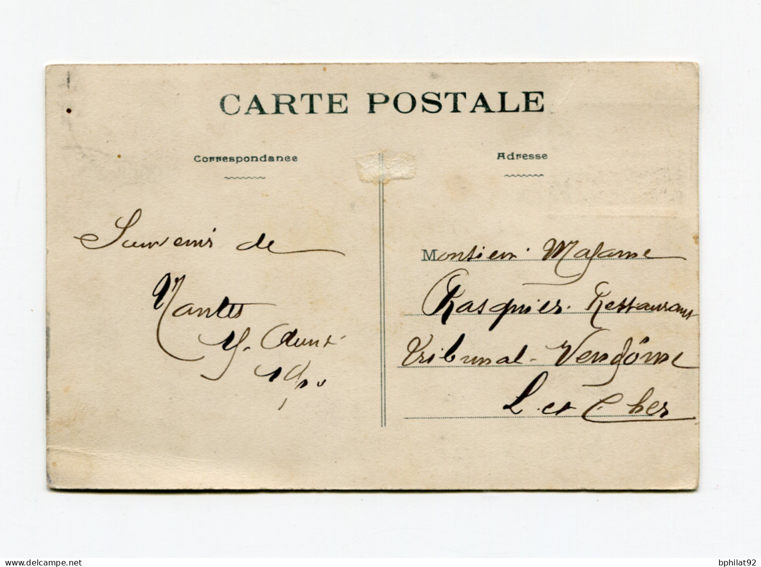 !!! CPA DU MEETING DE NANTES DE 1910 AVEC VIGNETTE AU TYPE II - Lettres & Documents