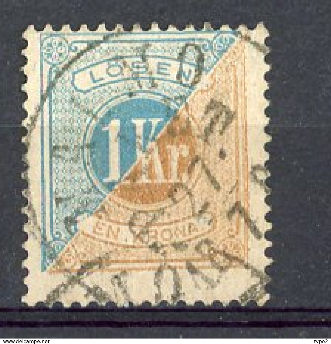 SUE TAXE Yv. N° 10 Dent. 13  (o)  1k  Bleu Et Bistre  Cote  25 Euro BE  2 Scans - Impuestos