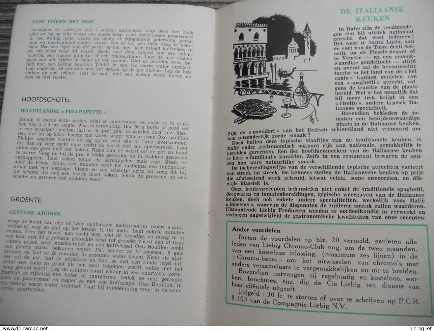KEUS GEWESTELIJKE RECEPTEN En NATIONALE GERECHTEN Handboekje Vd Spaarzame Fijnproever LIEBIG Antwerpen - Sachbücher