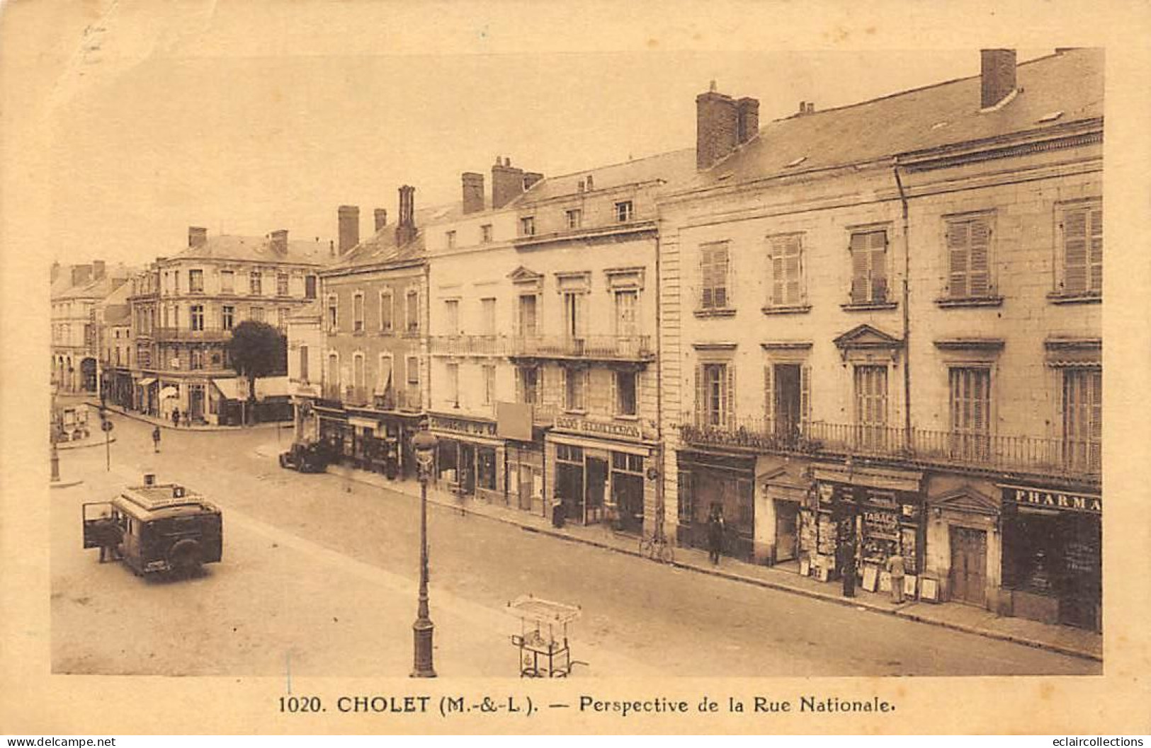 Cholet         49             Perspective De La Rue Nationale    N°1020    (Voir Scan) - Cholet