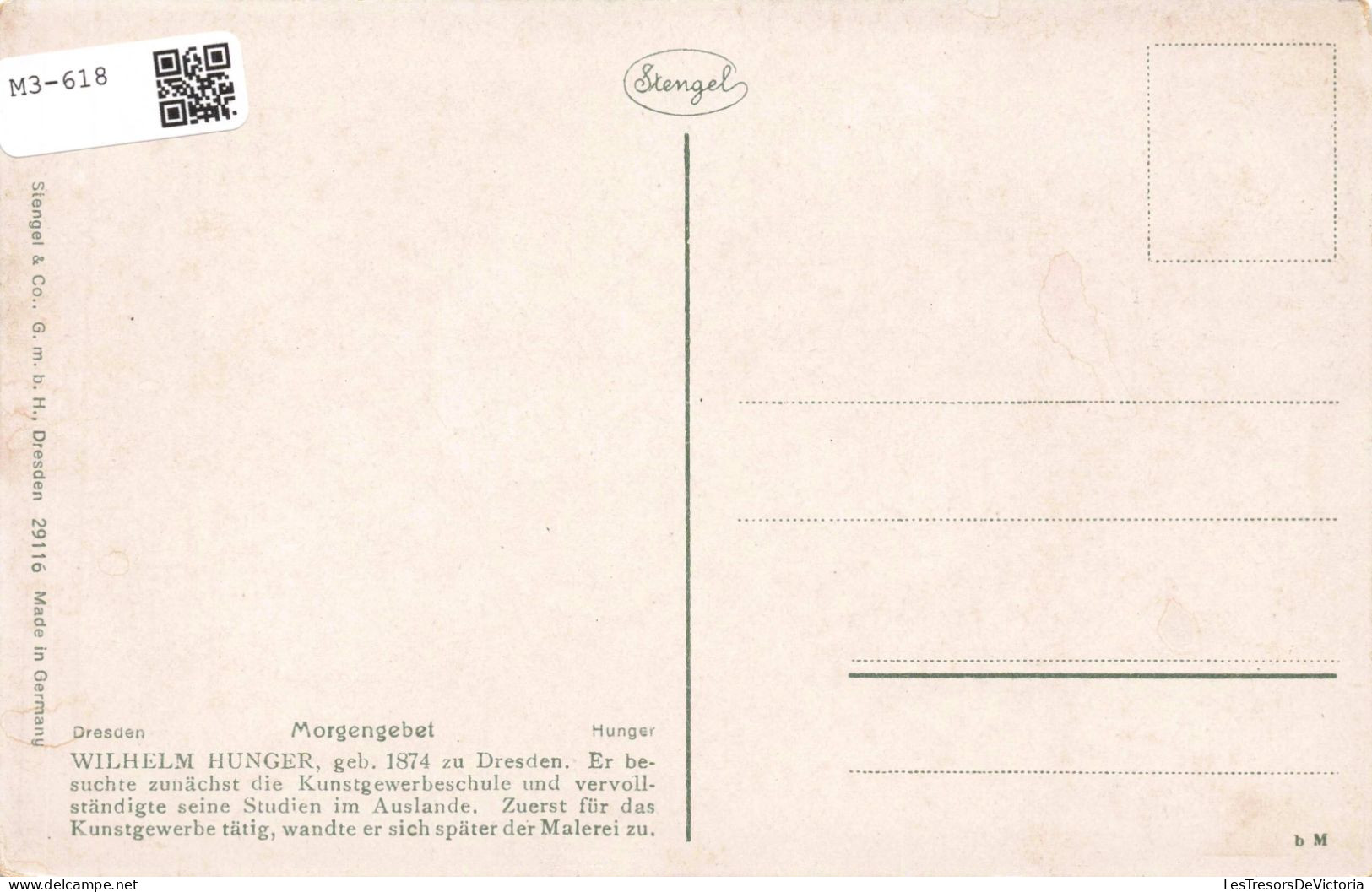 FANTAISIE - Bébé - Morgengebet - Wilhelm Hunger - Tableau - Carte Postale Ancienne - Bebes