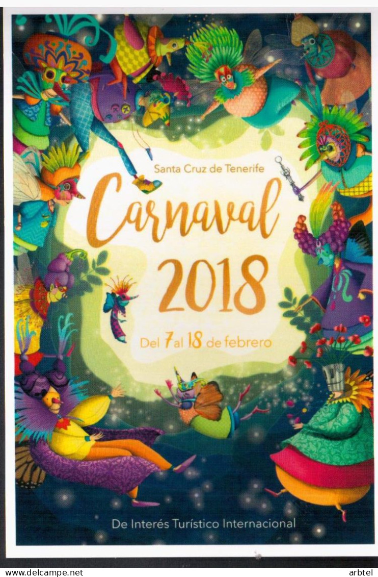 TENERIFE ENTERO POSTAL CARNAVAL 2018 CARNIVAL STATIONERY CARD TARIFA A - Karnaval