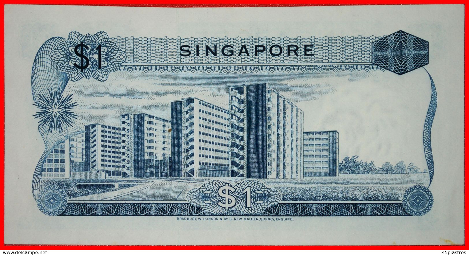 * GREAT BRITAIN: SINGAPORE  1 DOLLAR (1970)! CRISP! FIRST ISSUE! ORCHID! TO BE PUBLISHED! · LOW START · NO RESERVE! - Singapore