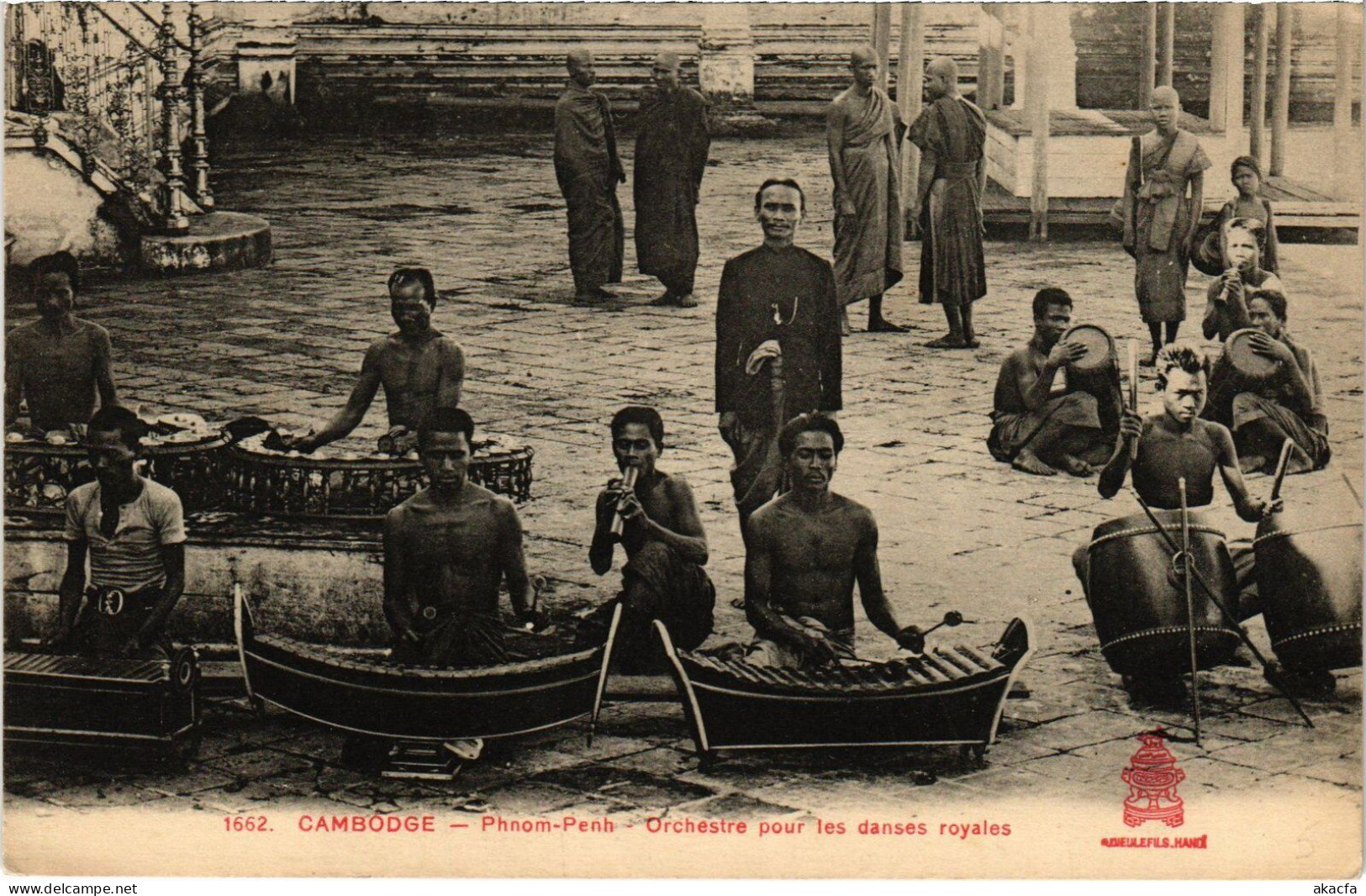 PC PHNOM-PENH ORCHESTRE POUR LES DANSES ROYALES CAMBODIA INDOCHINA (a37782) - Cambodge