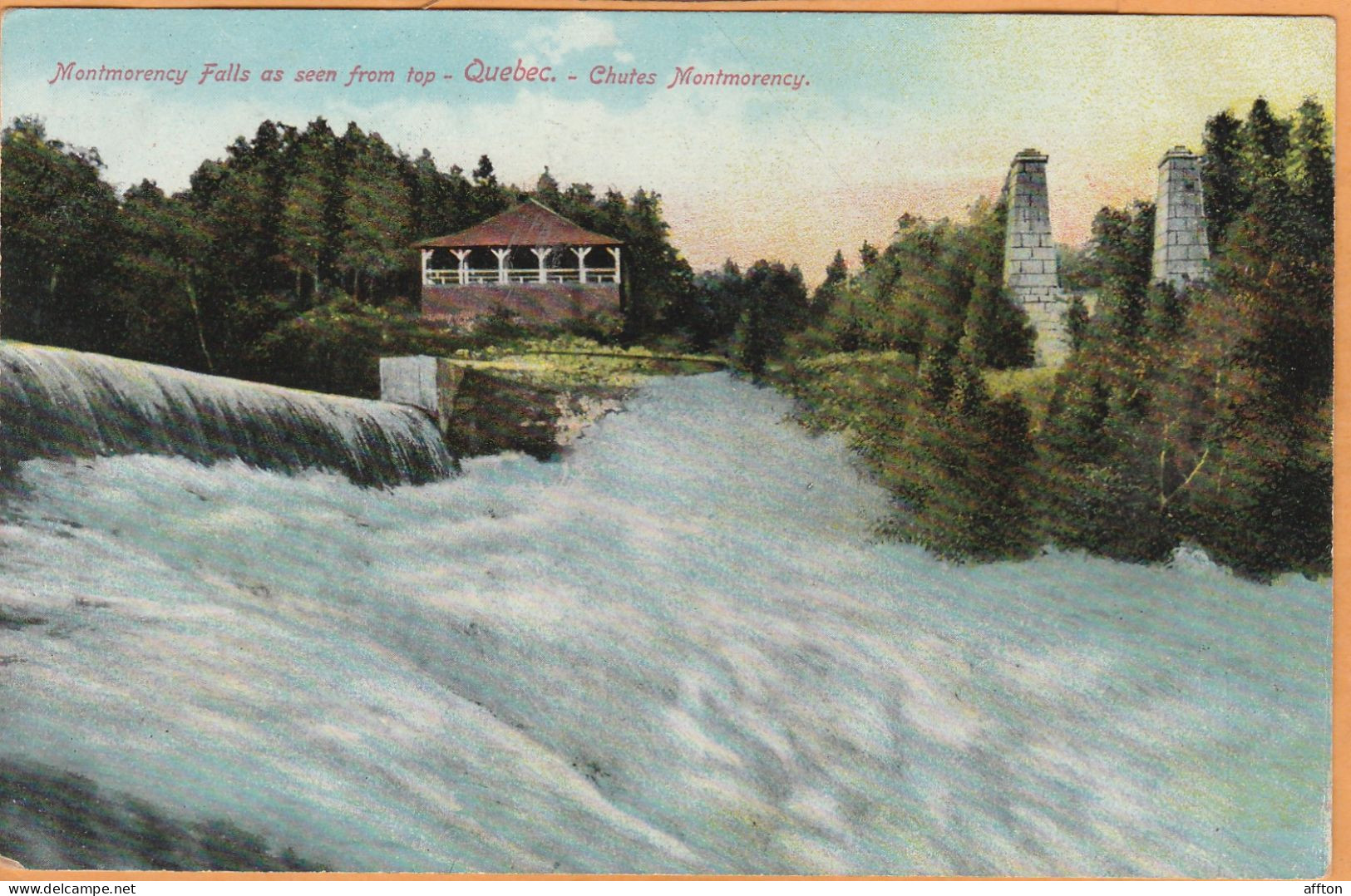 Montmorency Falls Quebec Canada Old Postcard - Chutes Montmorency