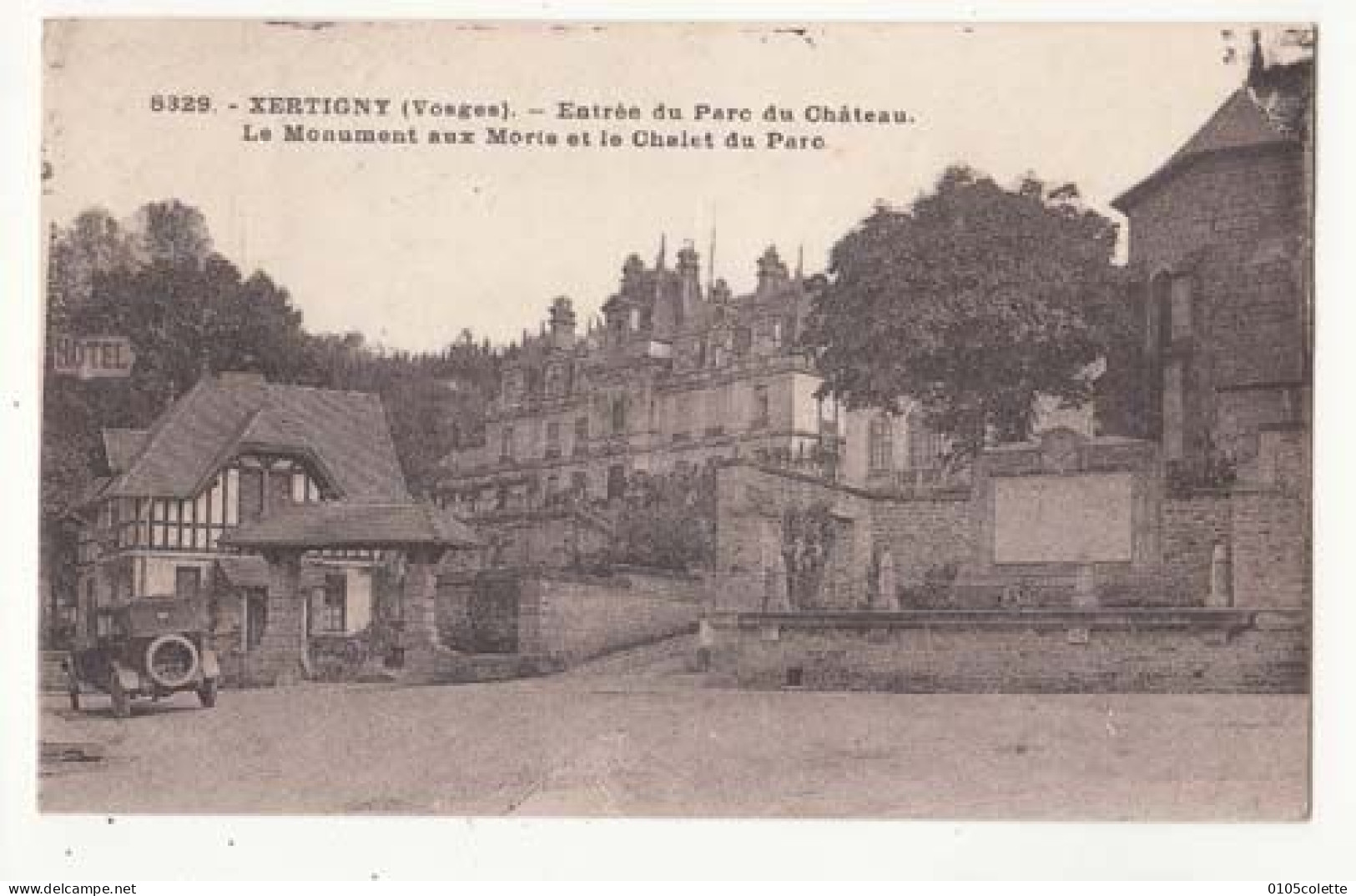 Carte France 88 -  Xertigny - Entrée Du Parc Du Château Monument Aux Morts  Et Le Chalet Du Parc - Prix Fixe  - ( Cd055) - Xertigny