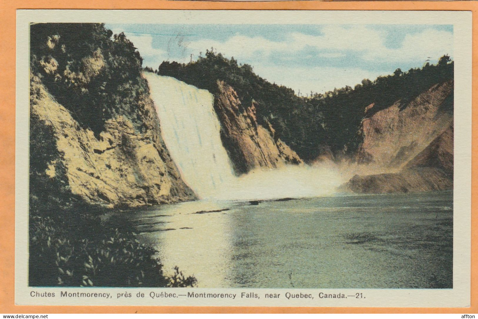 Montmorency Falls Quebec Canada Old Postcard - Cataratas De Montmorency