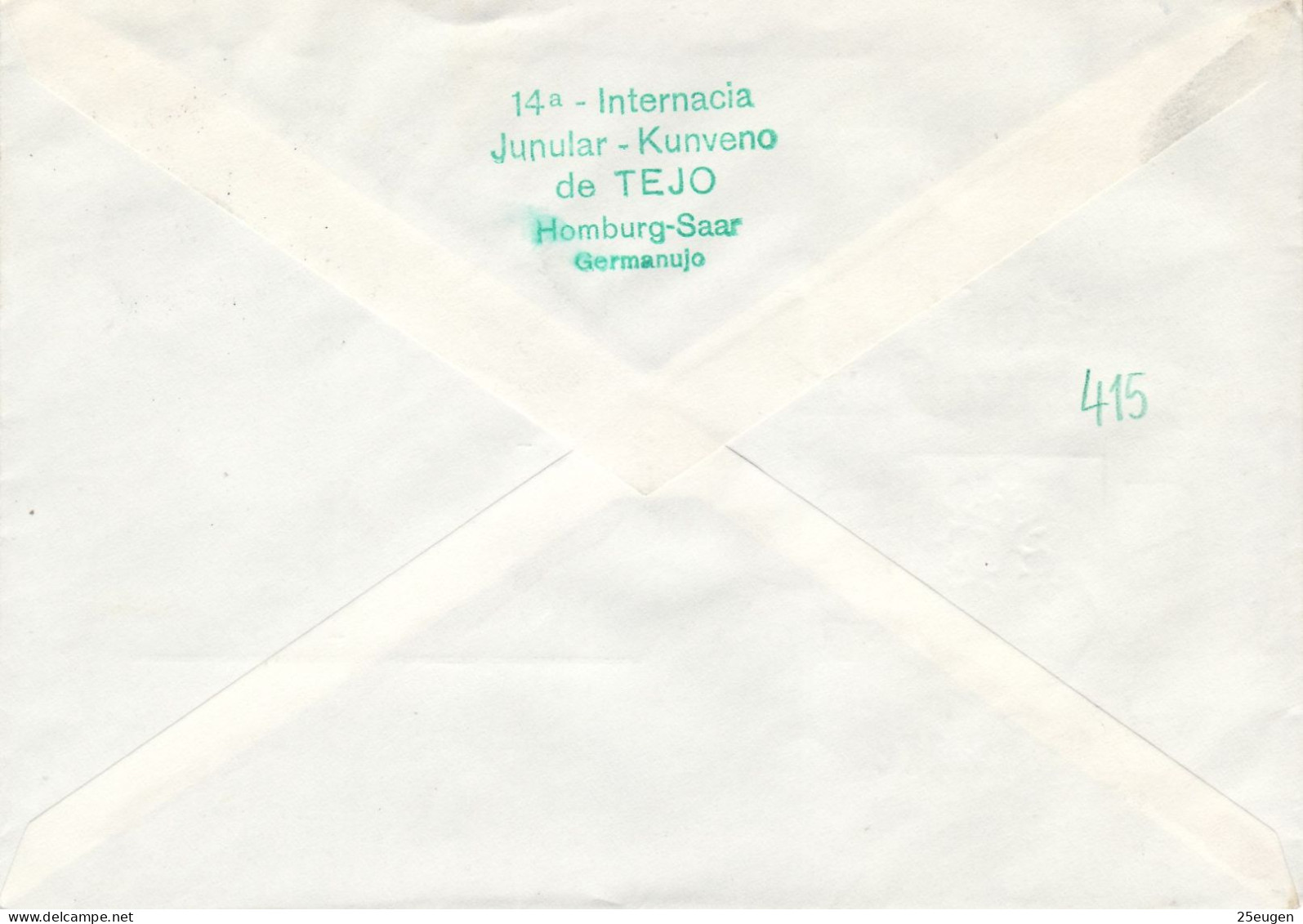 SAAR 1958  LETTER SENT FROM HOMBURG TO OBERBEXBACH - Covers & Documents