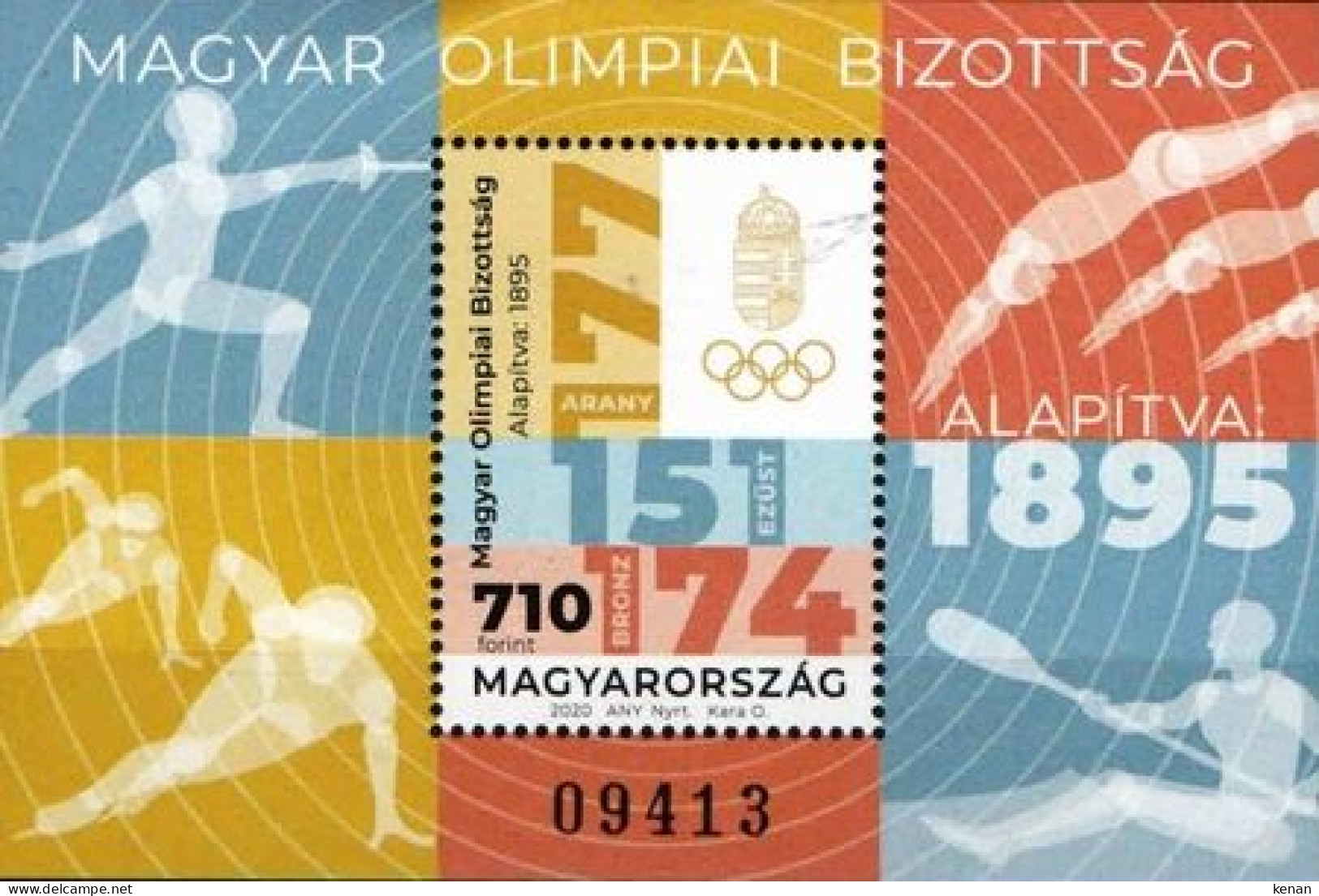 Hungary, 2020, The 125th Anniversary Of The Hungarian Olympic Committee (MNH) - Nuevos