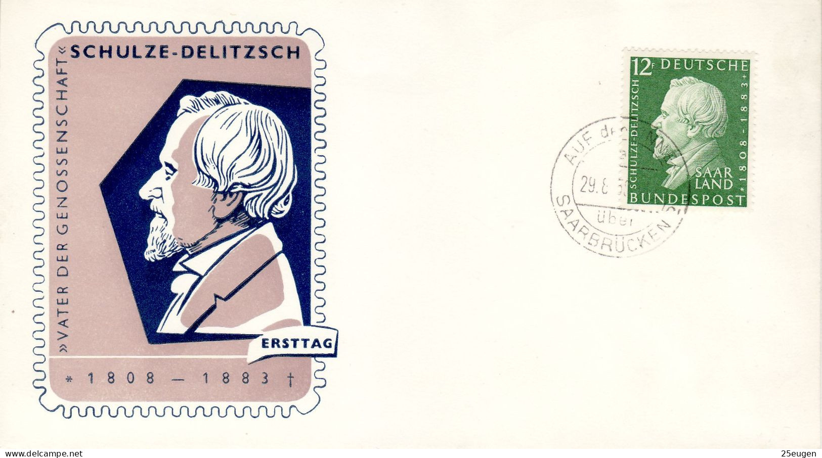 SAAR 1958  MiNr 438 FDC - Lettres & Documents