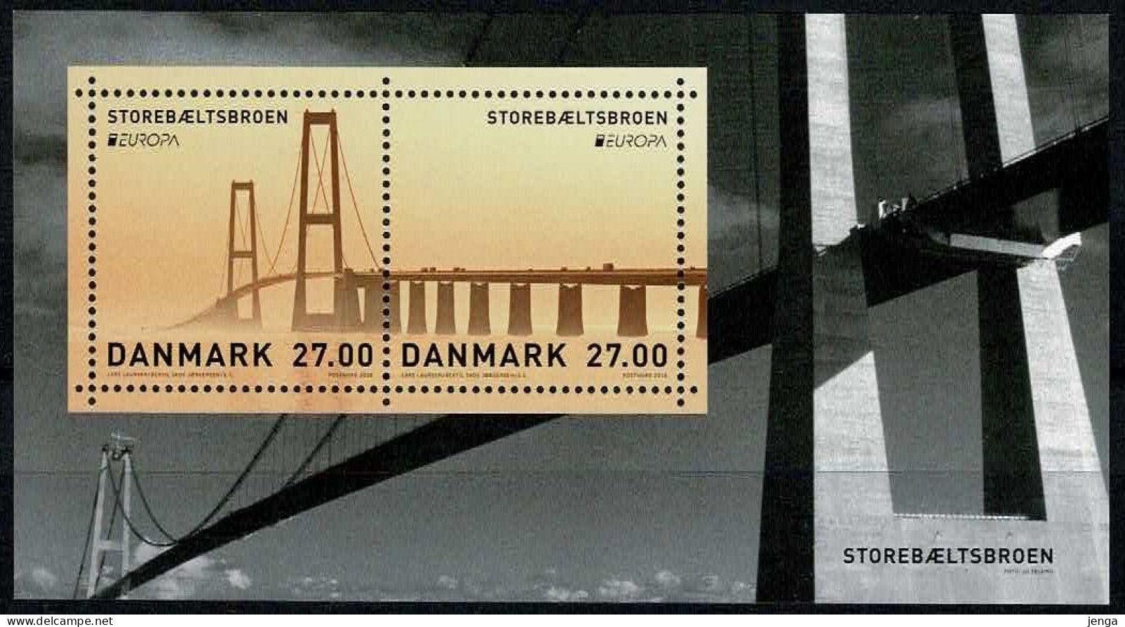 Denmark 2018;  Europa - CEPT;  Souvenir Sheet; Bridges MNH(**). - 2018
