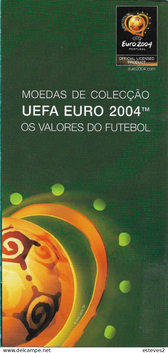 Portugal , 2004 , Triptych Flyer About The UEFA EURO 2004 Commemorative Coins - Livres & Logiciels
